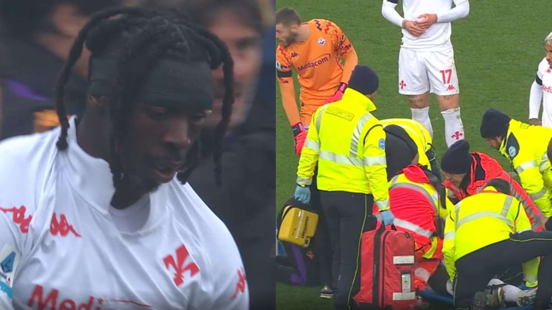 Kean rushed to hospital after collapsing with head injury  