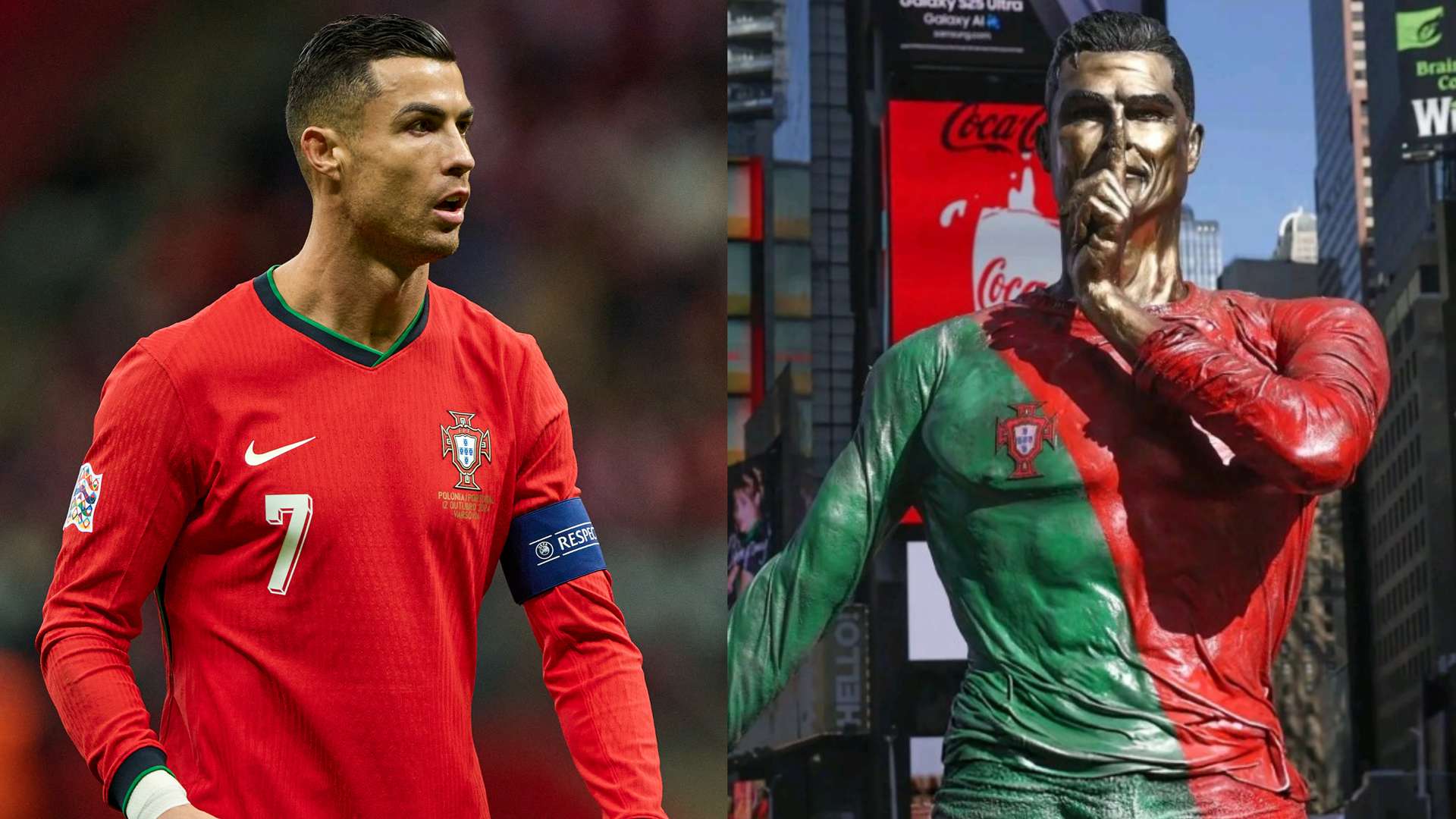 Ronaldo in NYC! Statue unveiled amid bizarre ‘Siuuu’ record bid  