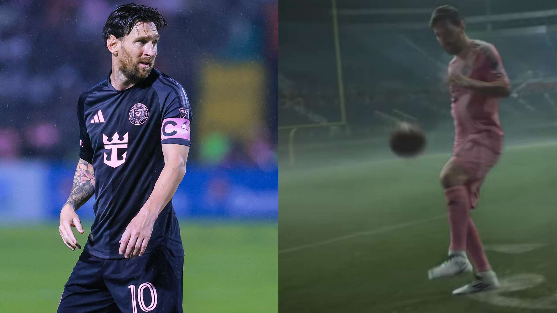 📽️ | Super Bowl Messi! Leo does keepy-uppies with American football  