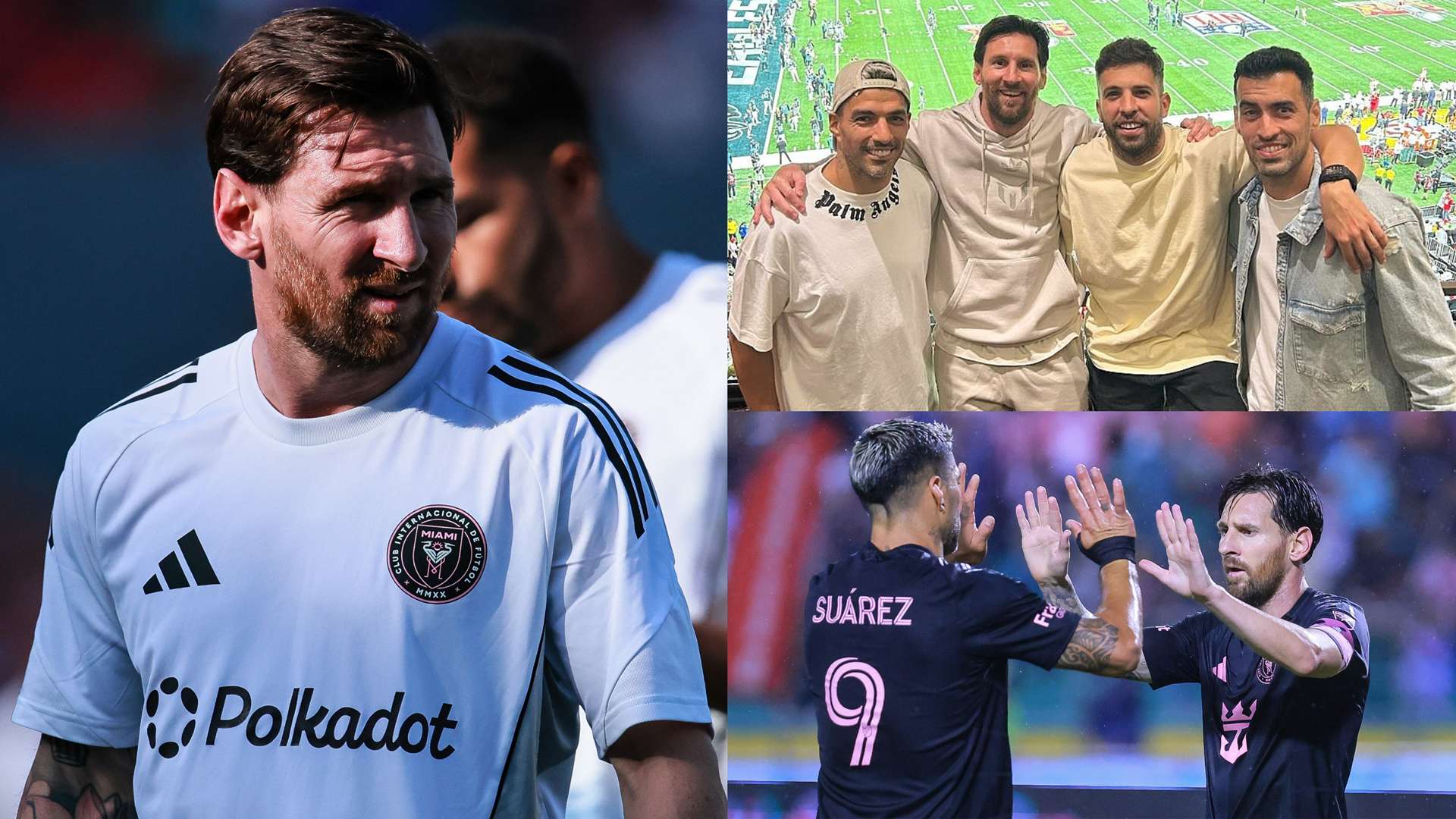 Boys night out! Messi joined at Super Bowl by Barca legends  