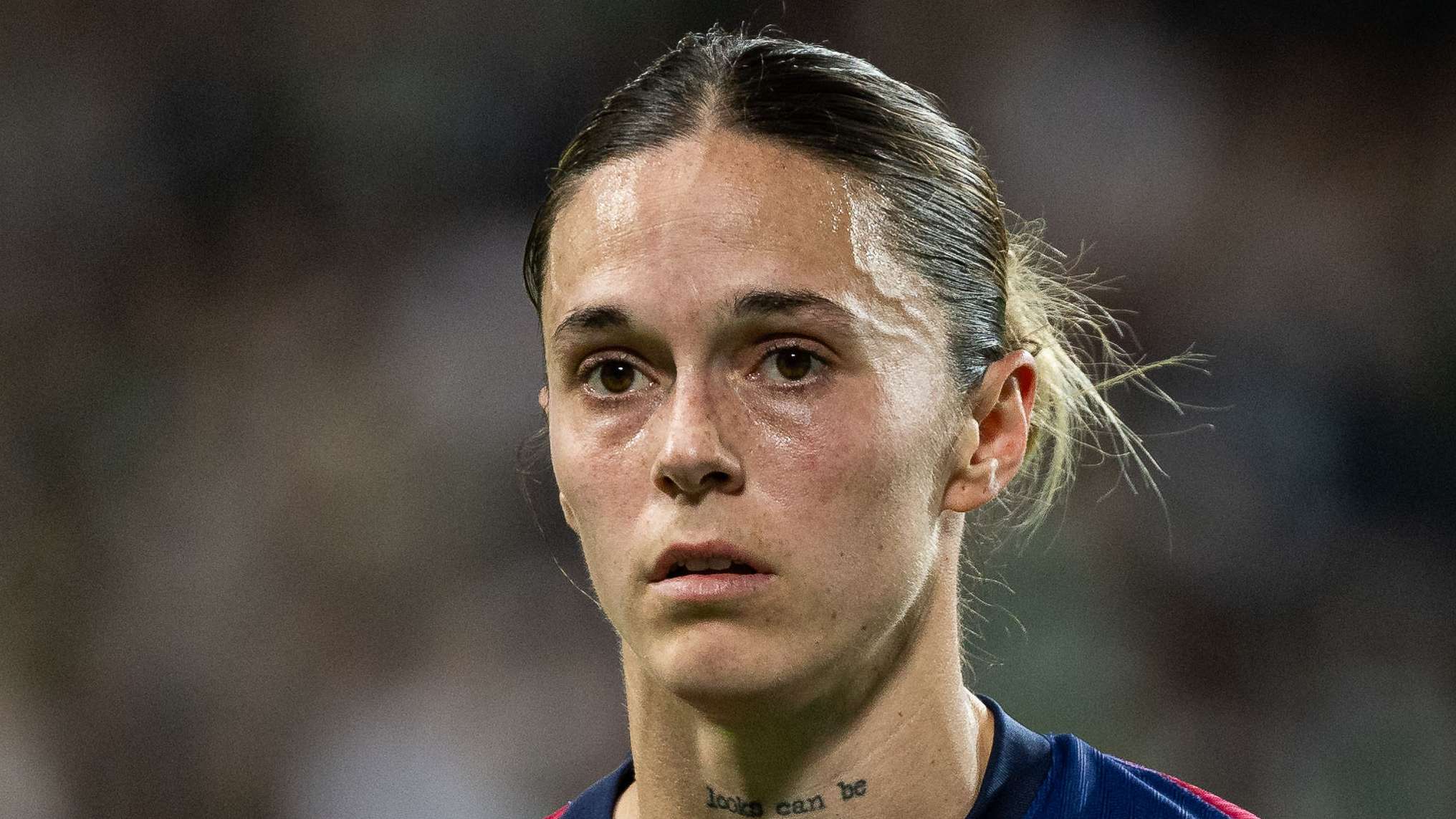 Barcelona star Leon slammed for touching rival's genitals  