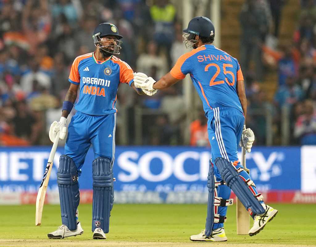 Hardik, Dube star in series-clinching win  