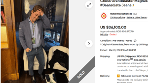 Carlsen's World Famous Jeans Auctioned For $36,100 After Bidding War  
