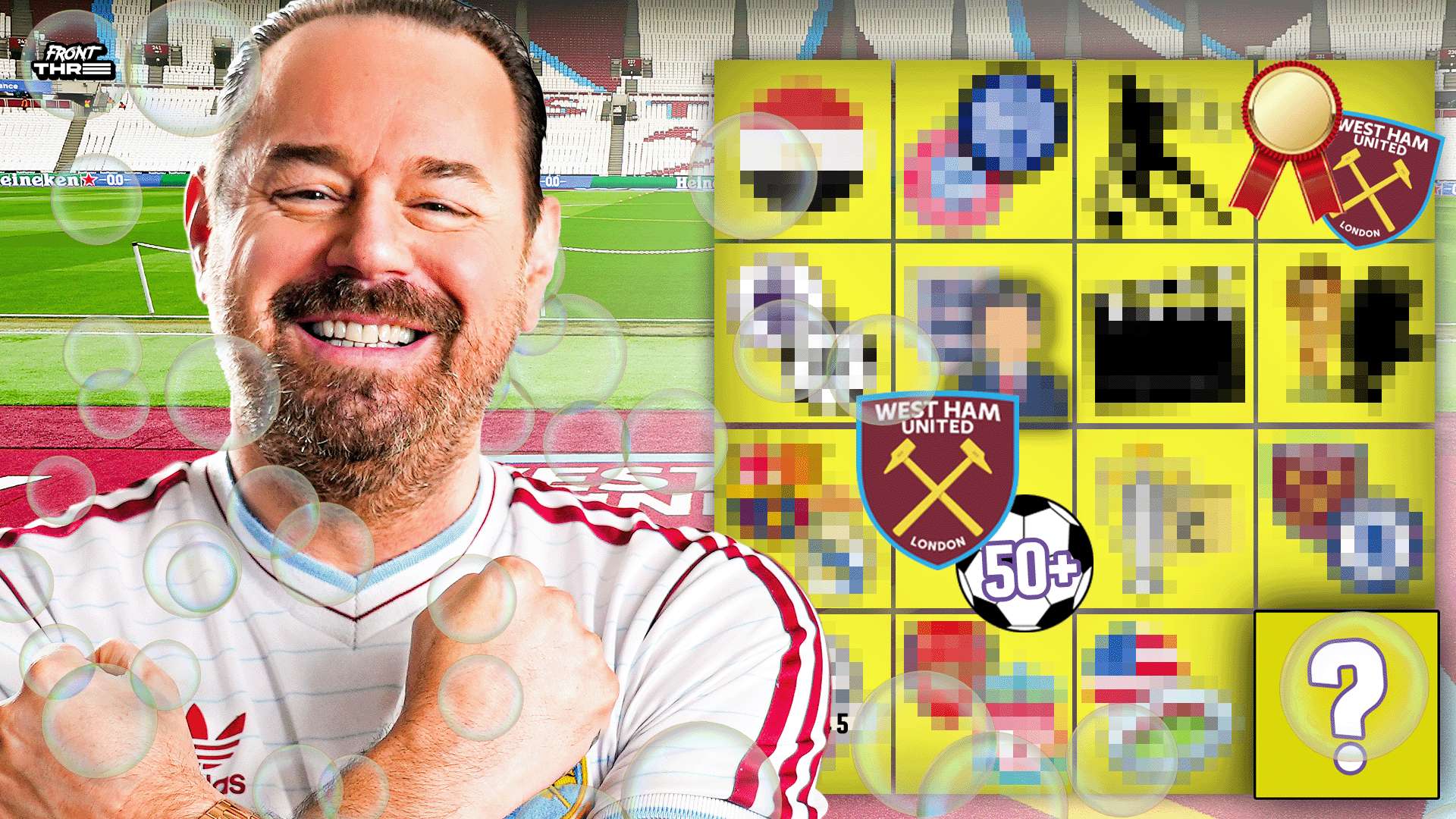 Danny Dyer battles Front Three in Trivia Path quiz challenge  