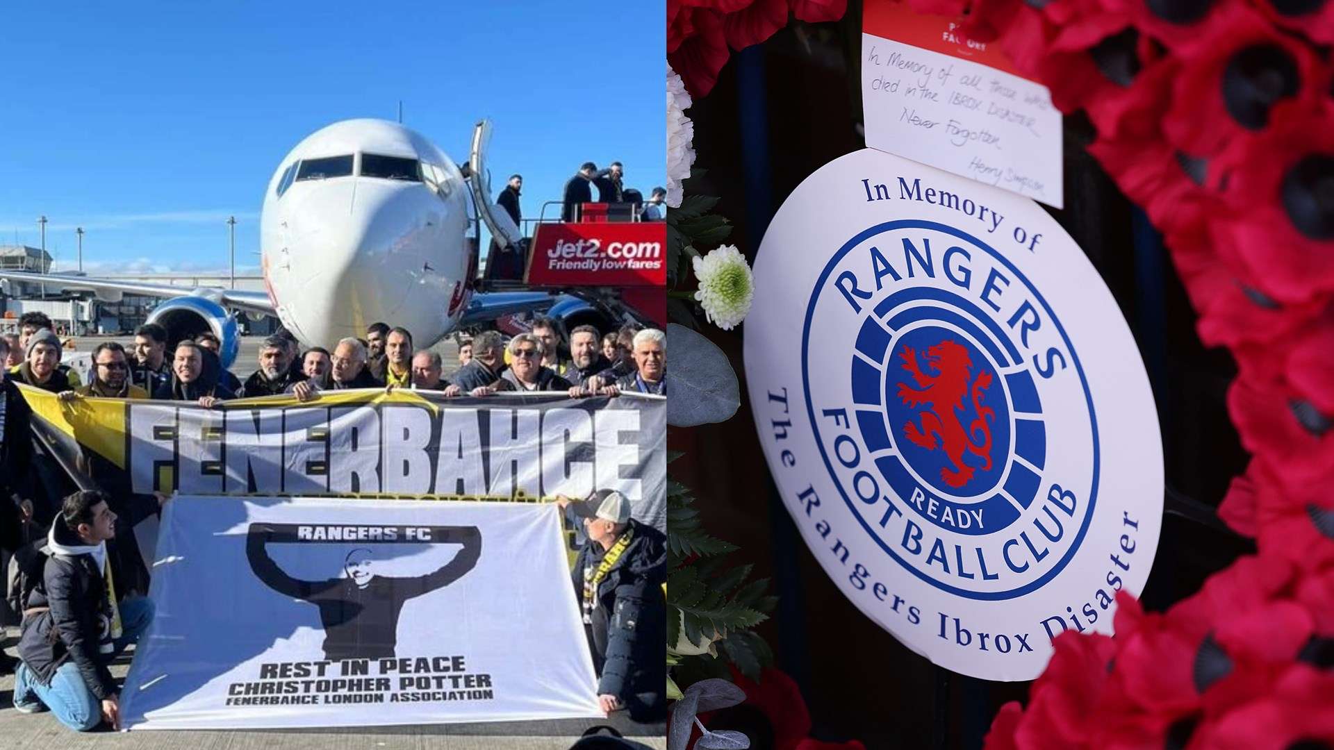 Fenerbahce fans pay tribute to Rangers supporter killed in Istanbul  
