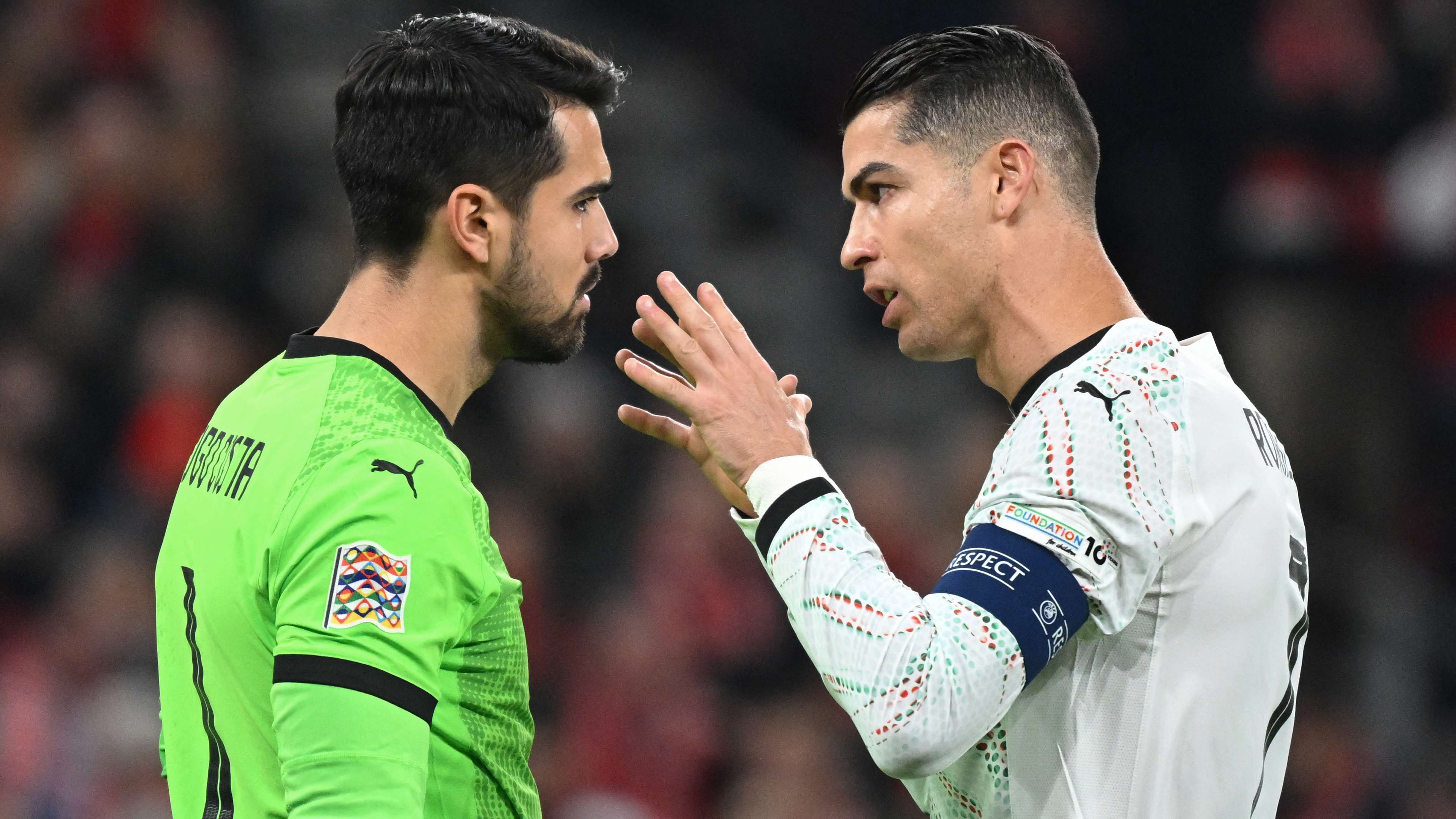 Ronaldo gives Costa advice before stopper saves Eriksen's penalty  