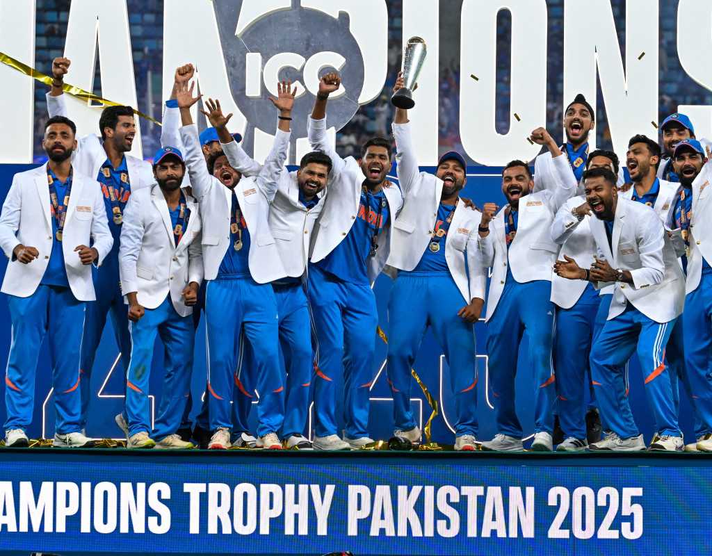 India lift third Champions Trophy as Rohit, Rahul steer thrilling chase  