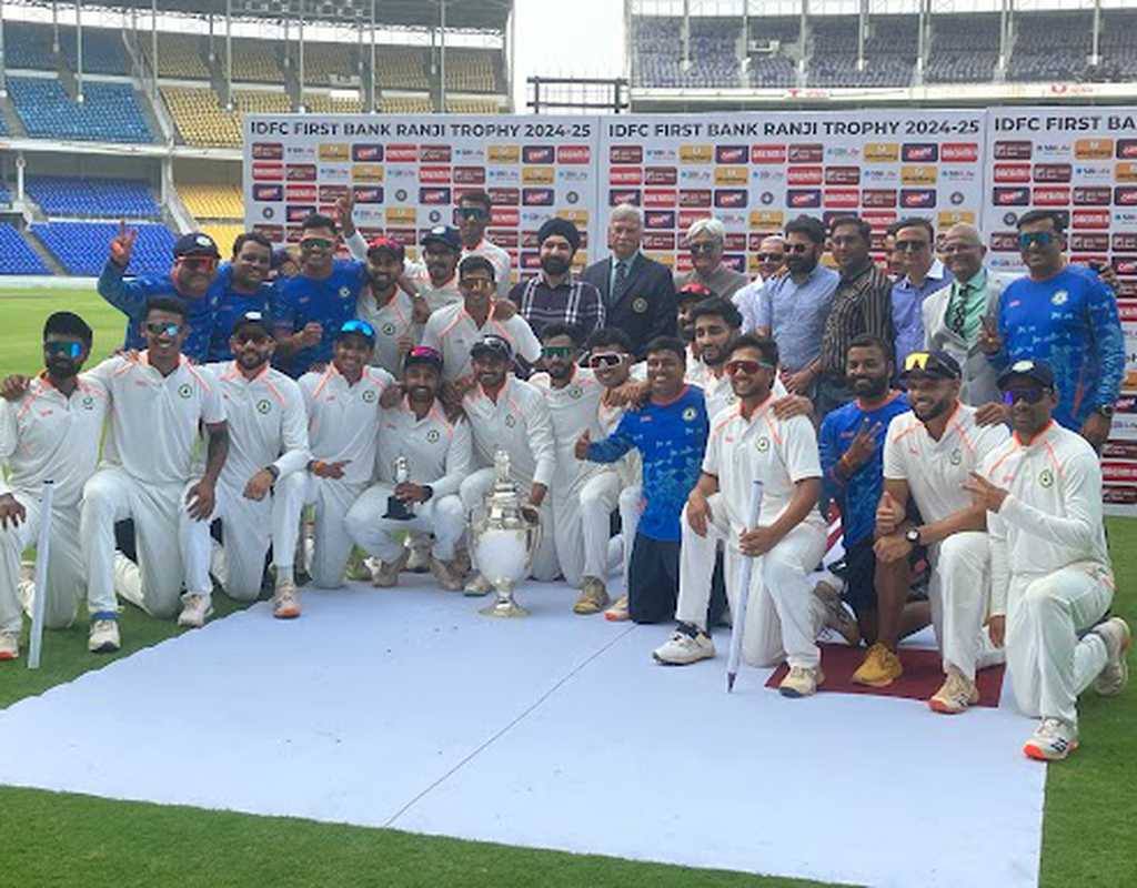 Clinical Vidarbha clinch Ranji Trophy after draw  