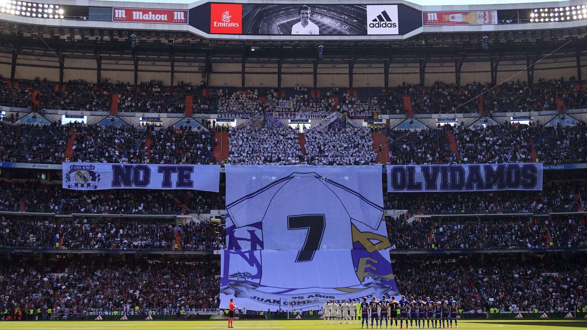 Late Real Madrid star's son reveals 'sick' messages from Atleti fans  