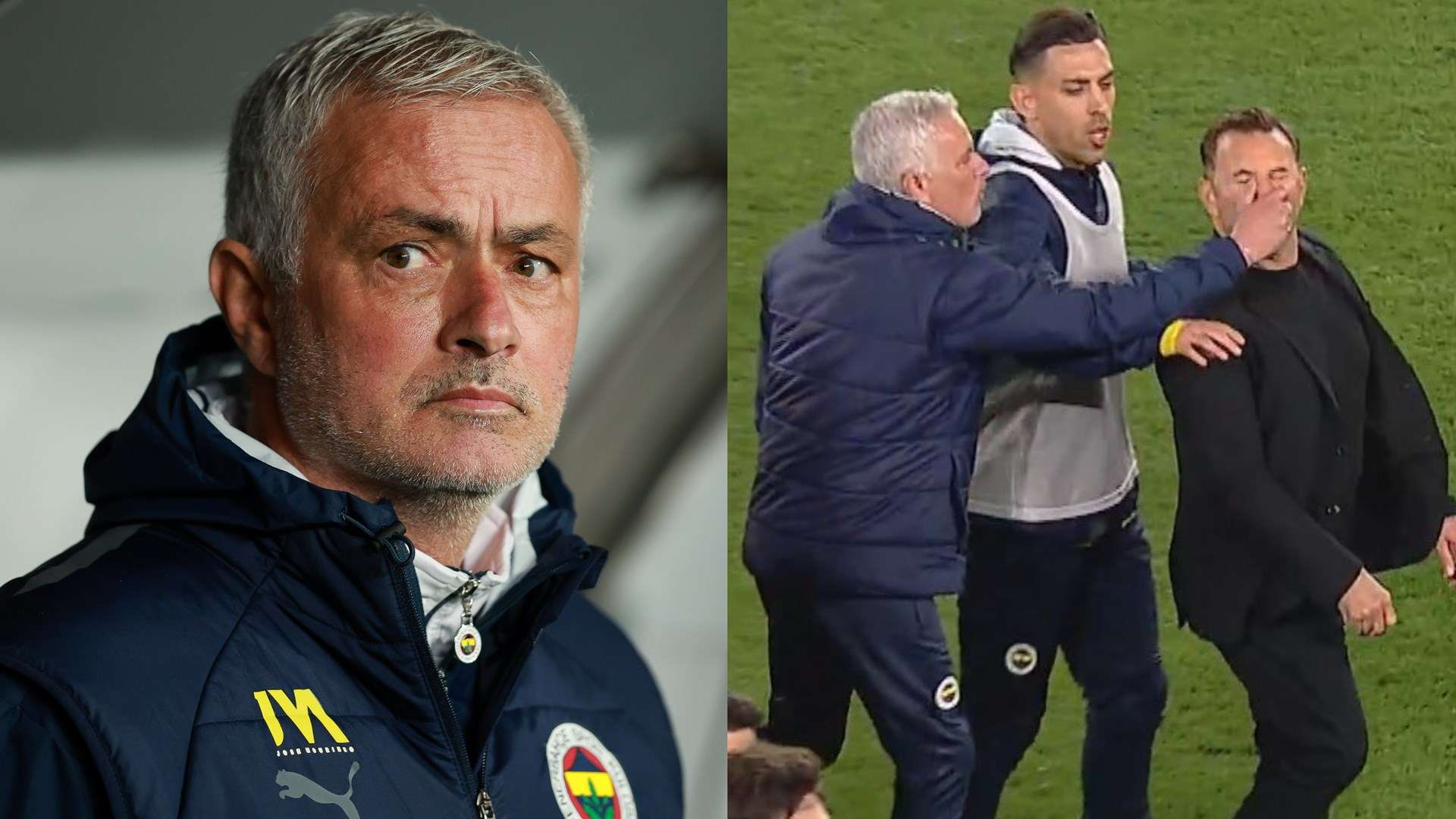 📽️ | Furious Mourinho grabs Gala manager's NOSE after brawl  