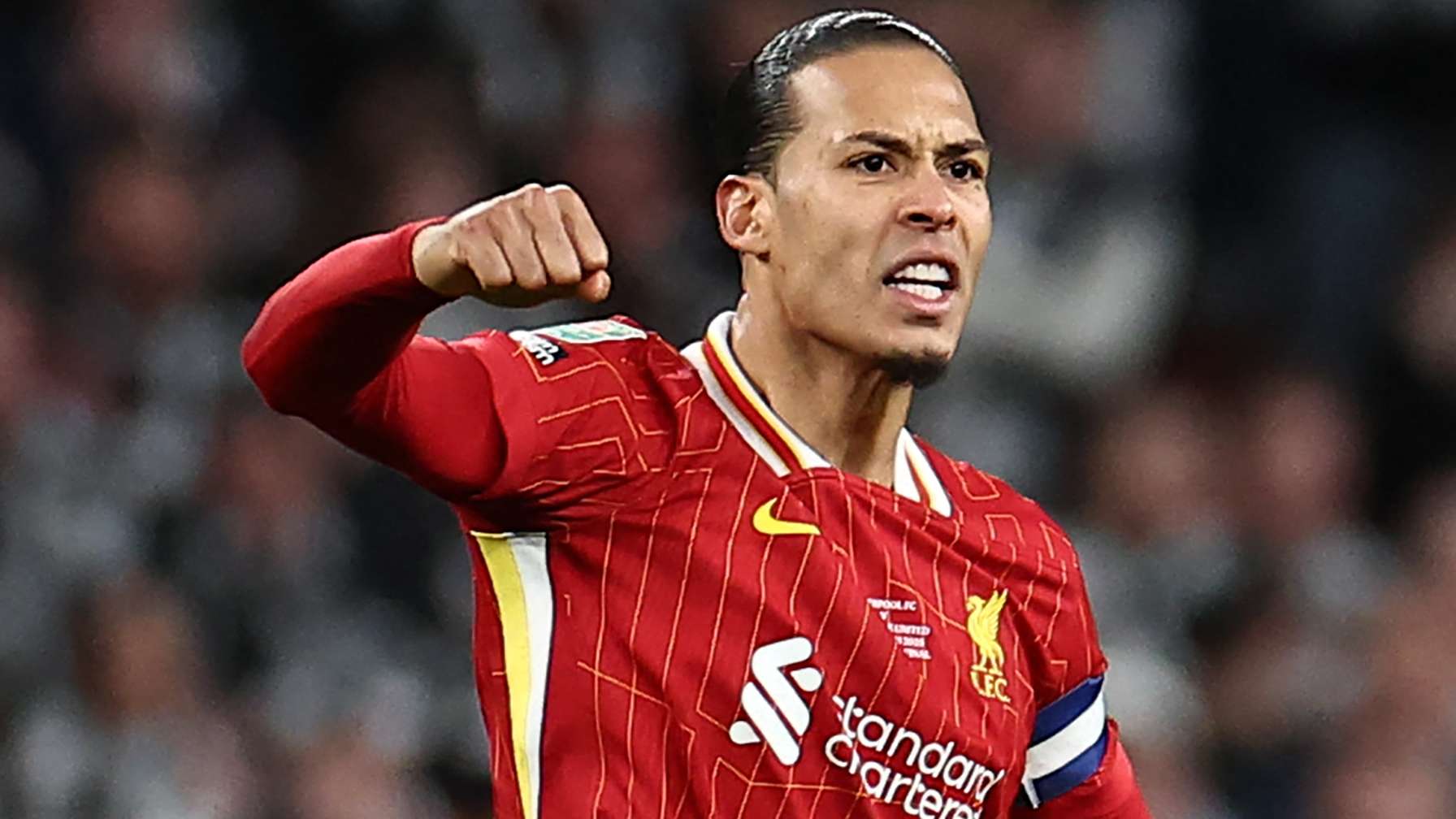 Van Dijk bites back at Owen in awkward interview after Everton win  