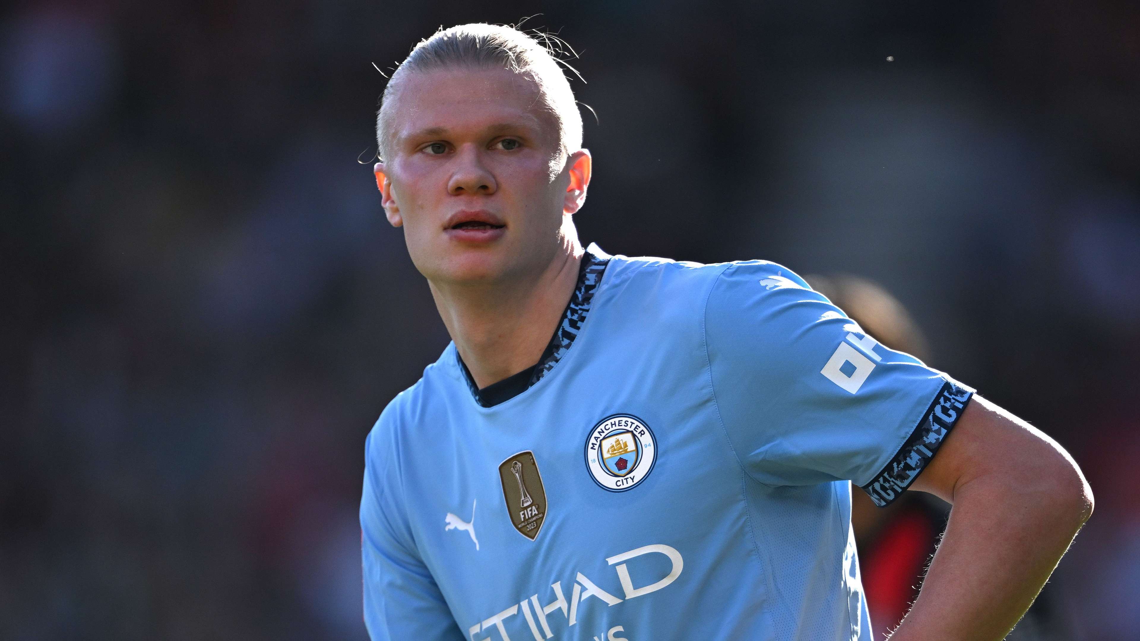 Haaland spotted OUT of protective boot after ankle injury  