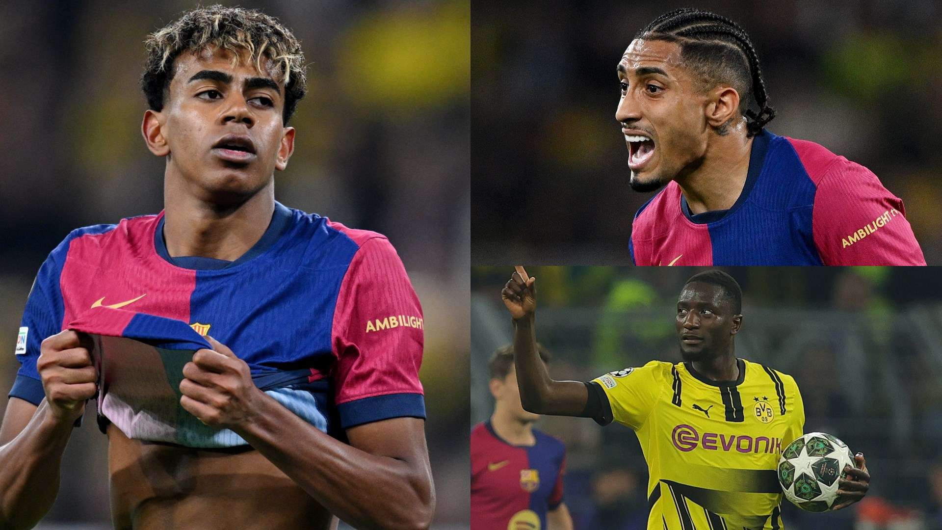 Yamal & Raphinha go missing as Barca survive BVB scare  