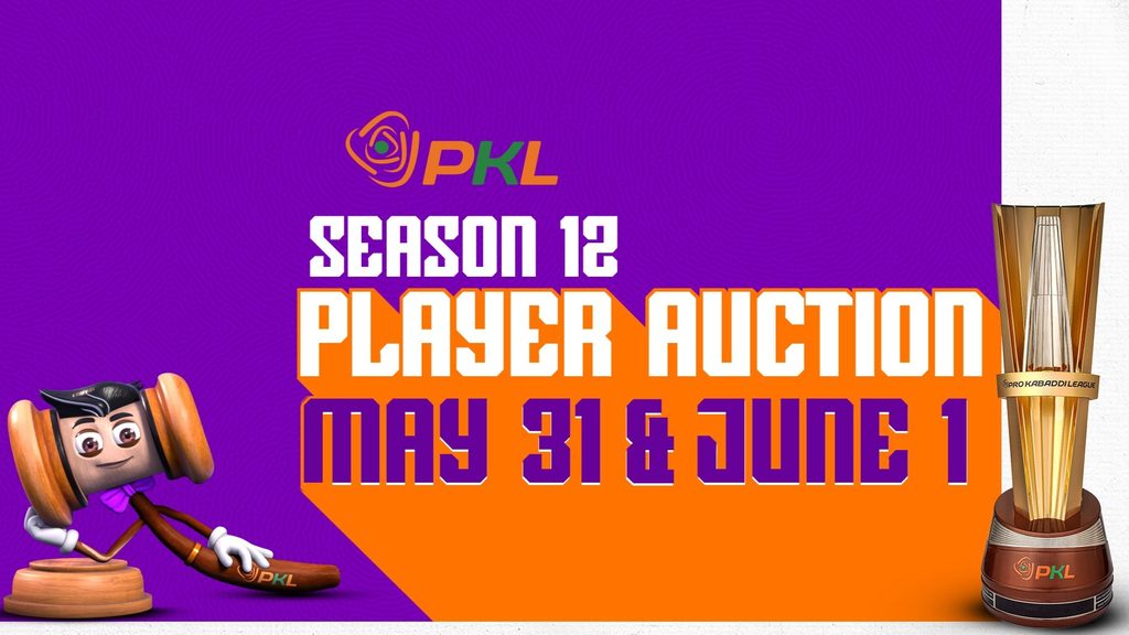 Pro Kabaddi League Season 12 Player Auction to be held on May 31-June 1 in Mumbai  