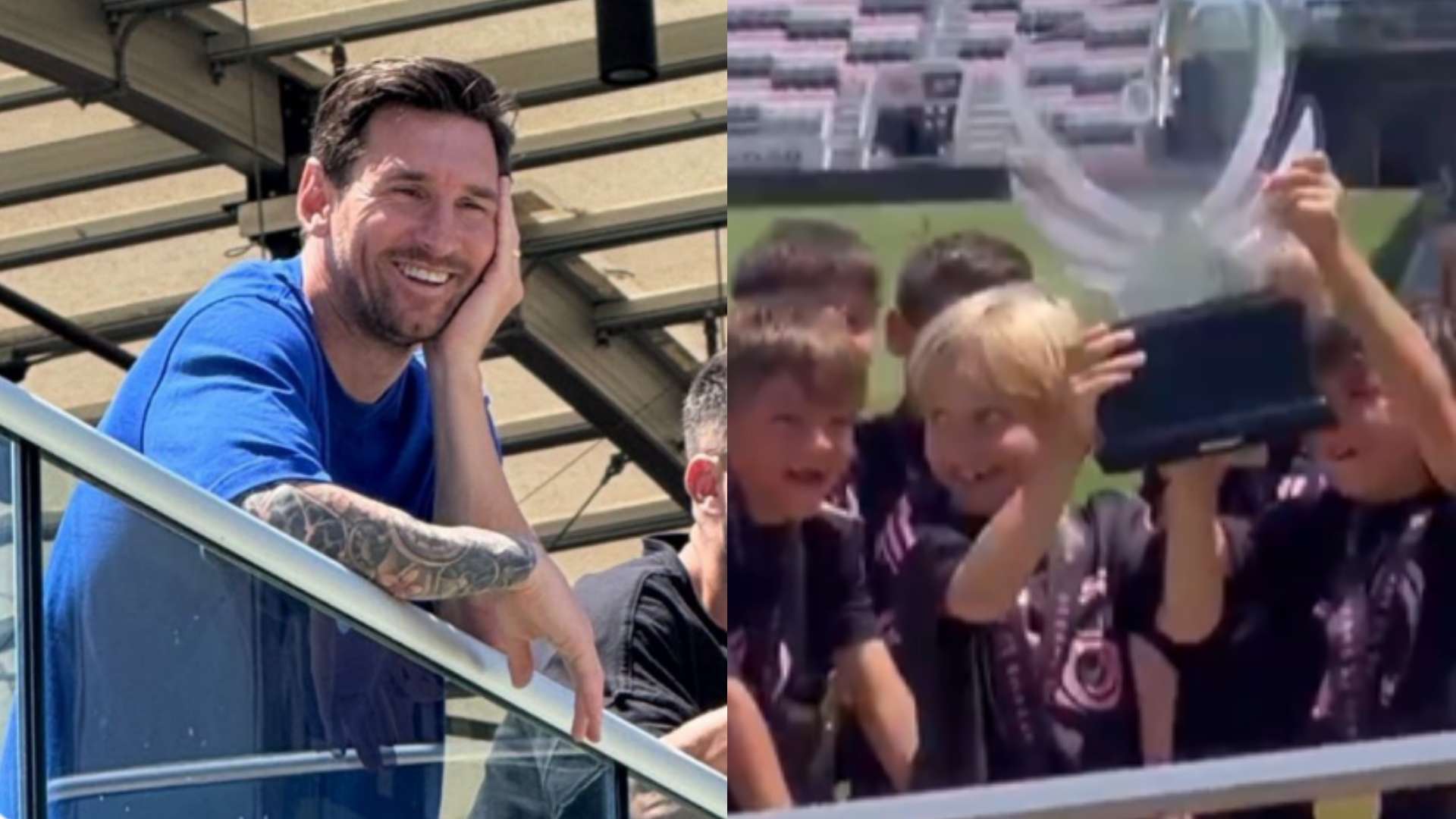 Messi beams with pride as sons lift trophies with Inter Miami  