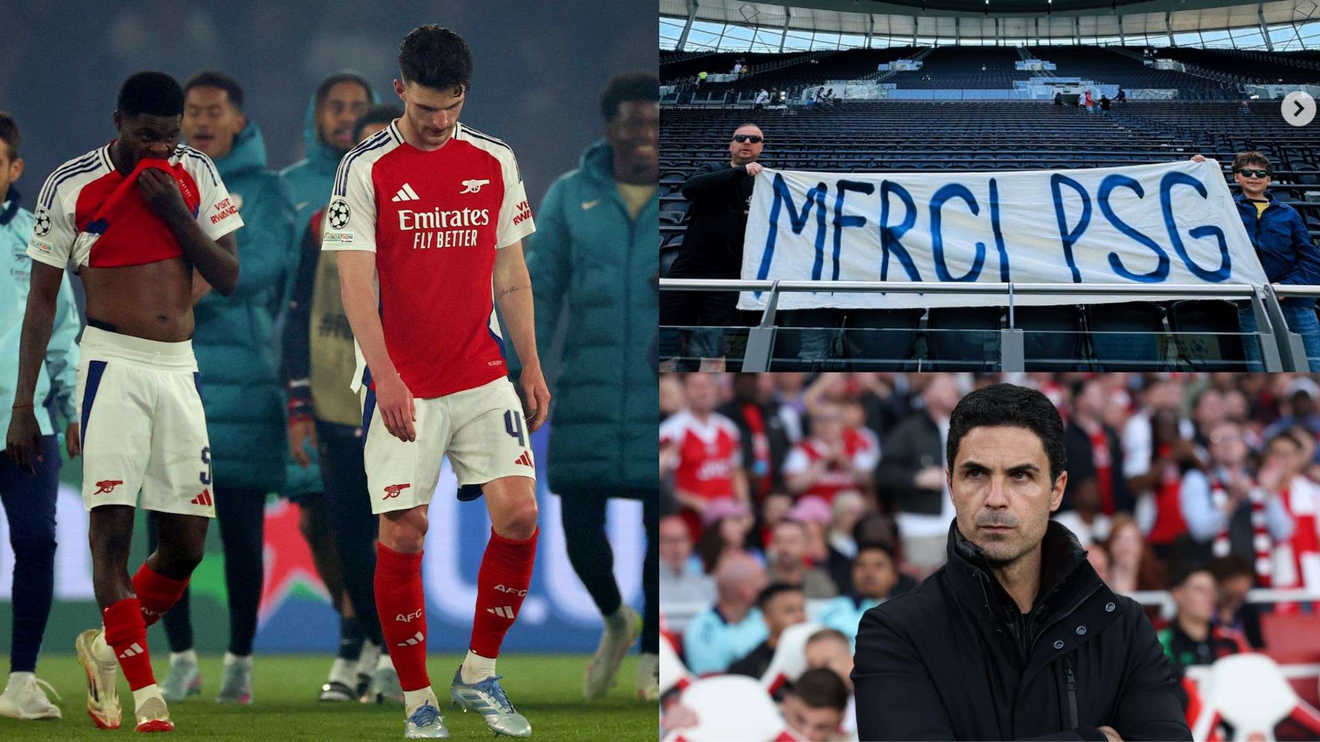 Spurs fans thank PSG for dumping Arsenal out of UCL  