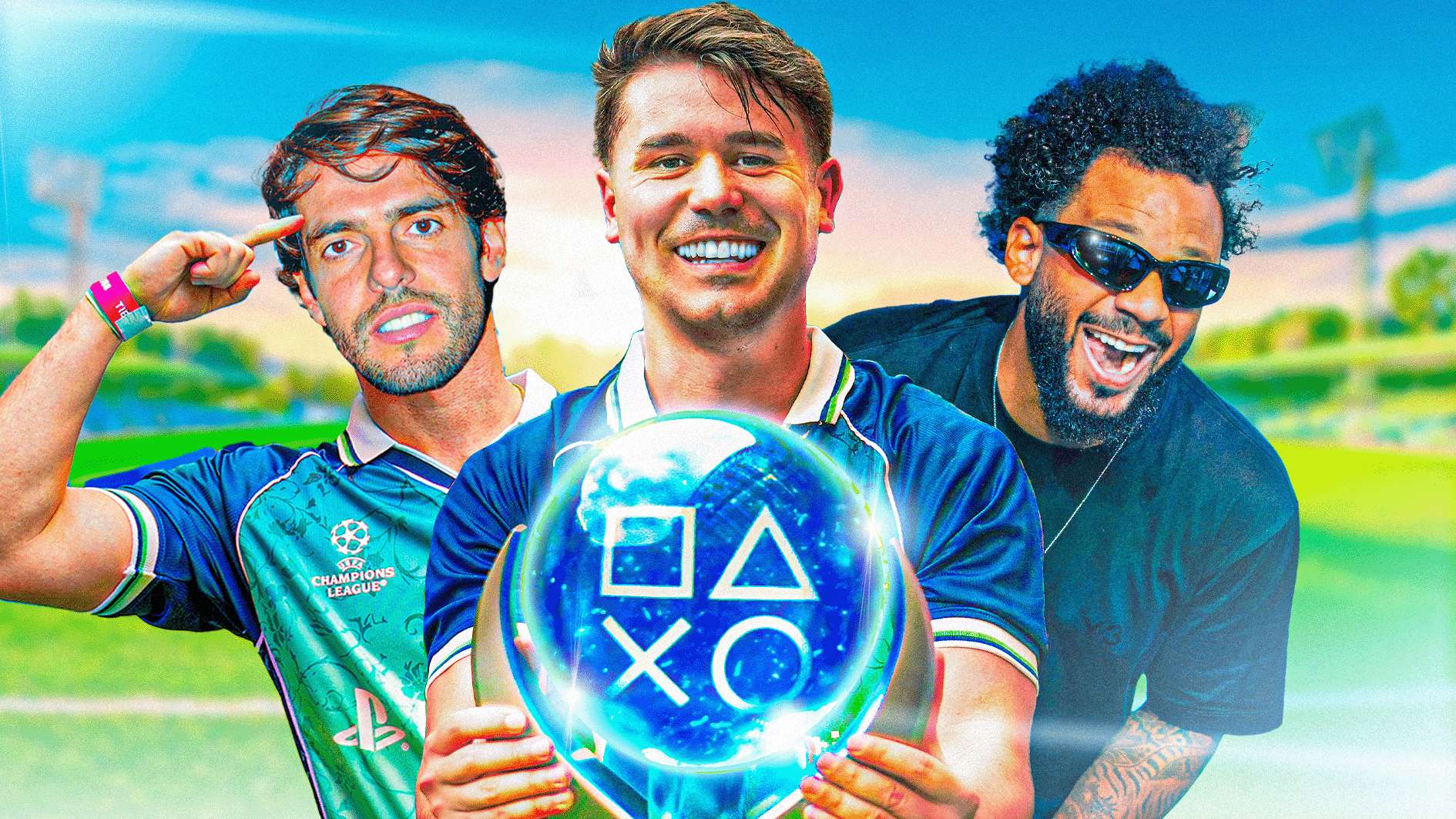 Front Three x Kaka & Marcelo at the PlayStation Cup!  