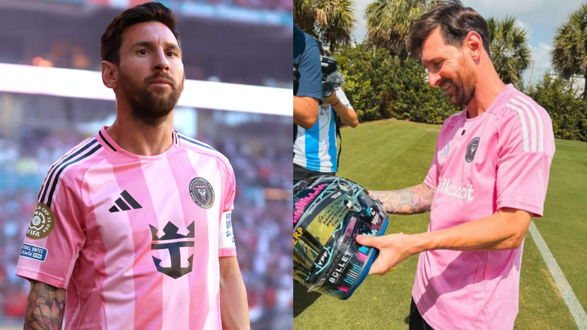 Messi receives special good luck gift from F1 driver Colapinto  