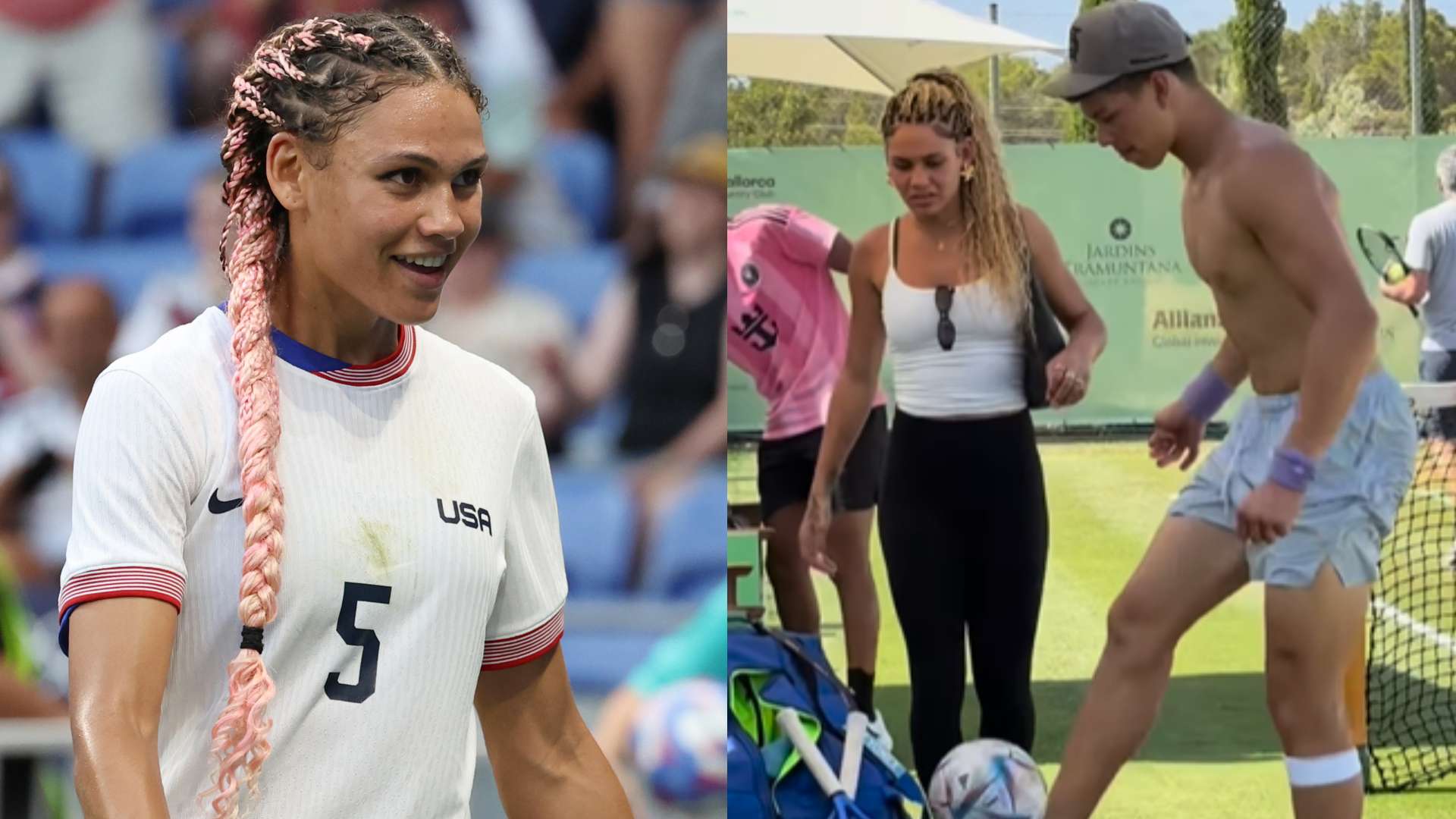 🎥 | Rodman's tennis ace boyfriend shows off keepy-uppy skills  