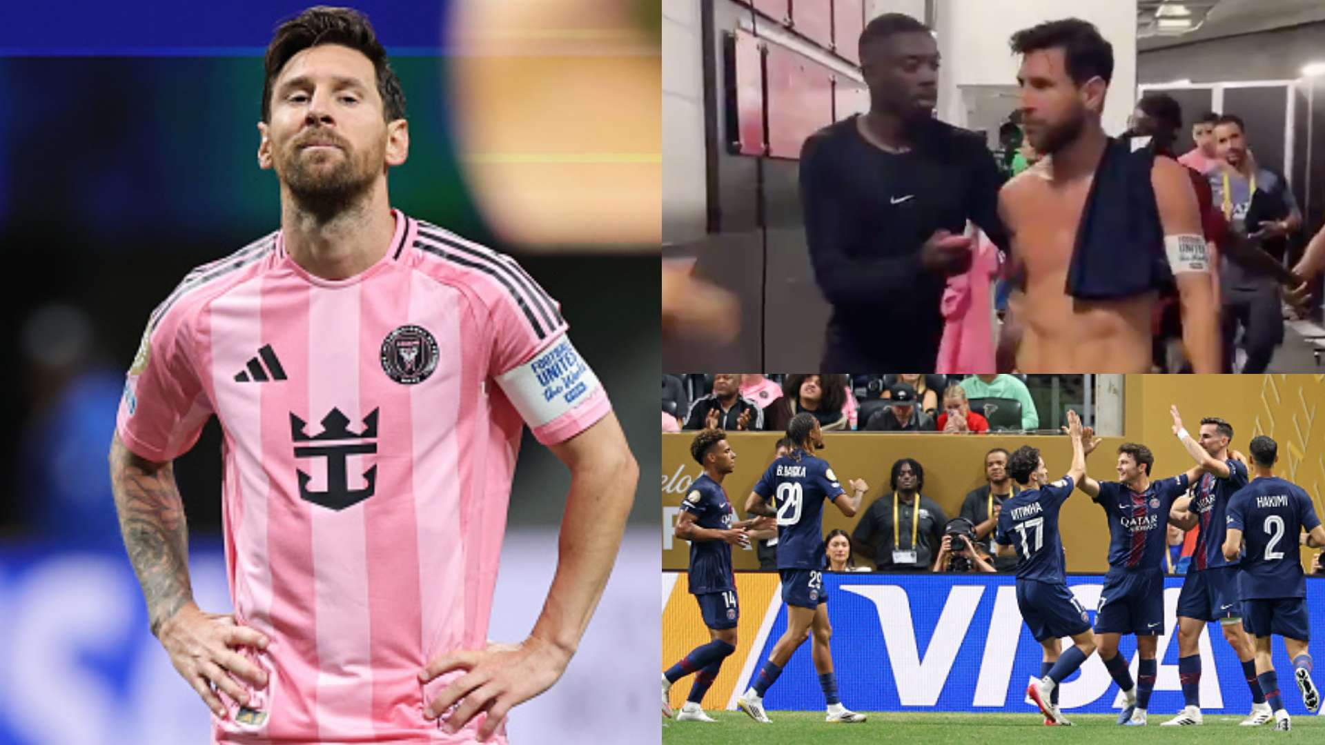 📹 | Dembele consoles Messi after PSG annihilate Inter Miami  