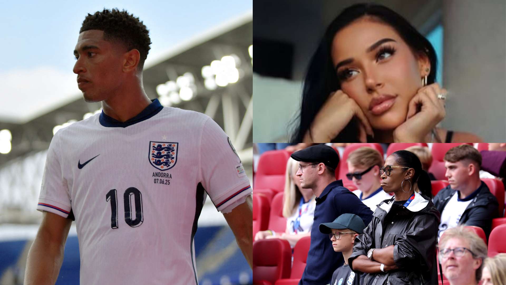 Bellingham's girlfriend joins his mum to watch England vs Andorra  