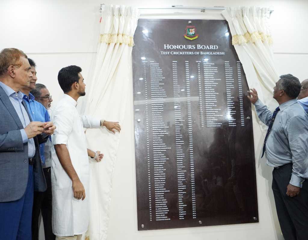 BCB celebrates silver jubilee of Test status with Honours Board at Sher-e-Bangla Stadium  