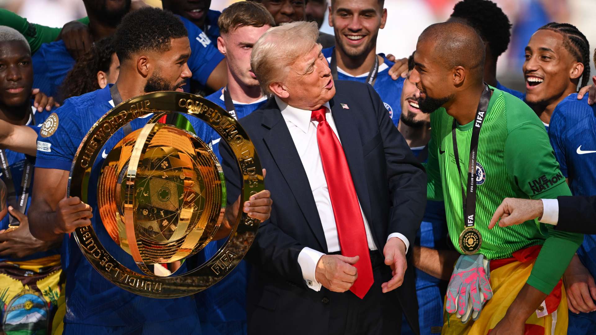 Trump's son gives bizarre take on Chelsea CWC trophy lift   Trump's son gives bizarre take on Chelsea CWC trophy lift
