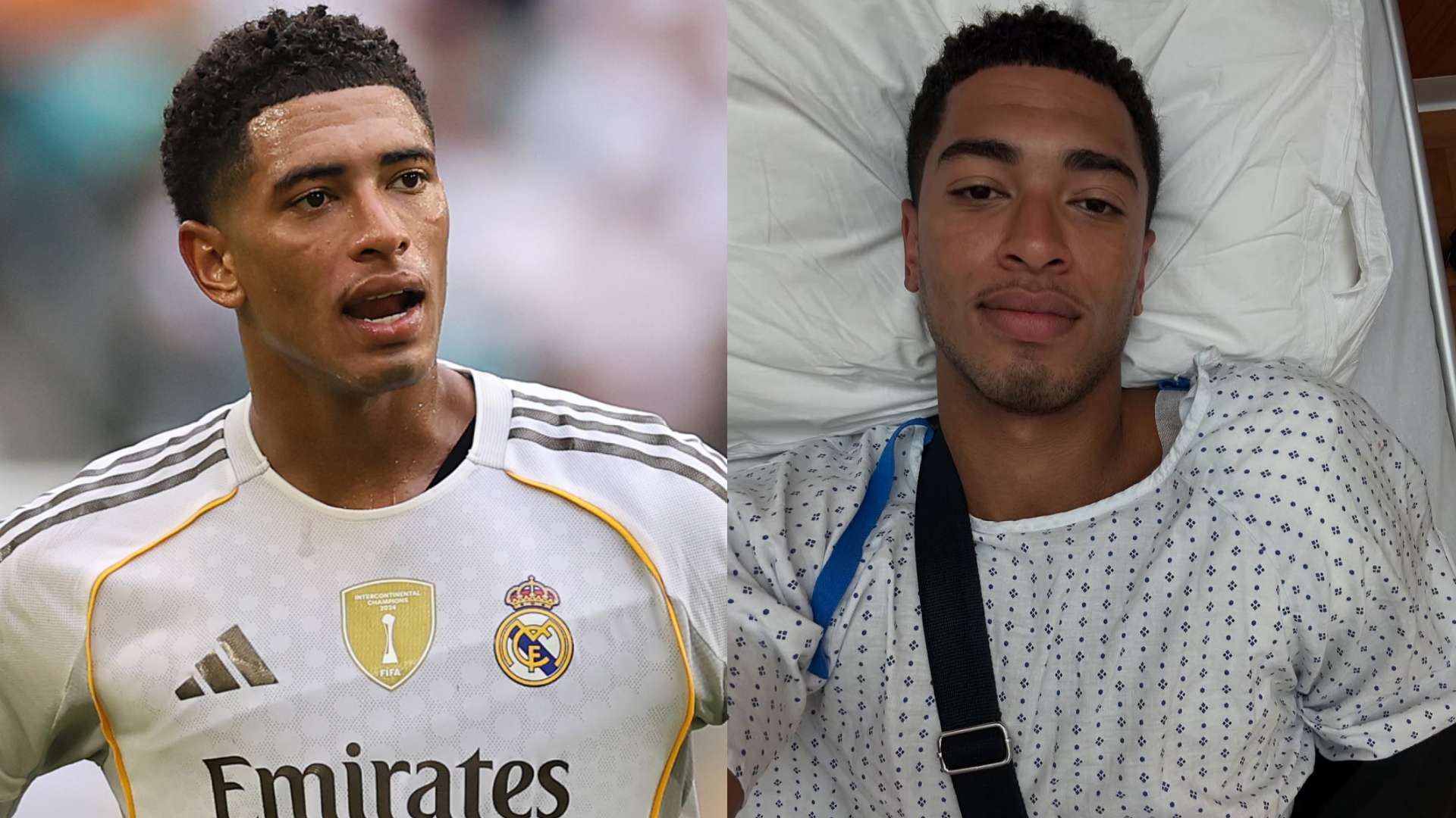 Bellingham posts selfie in sling after shoulder surgery  