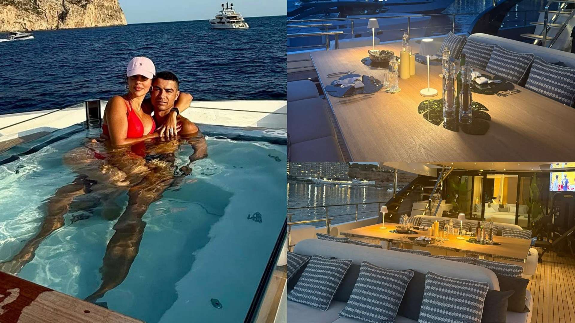 Ronaldo relaxes with partner Rodriguez in hot tub on luxury yacht  