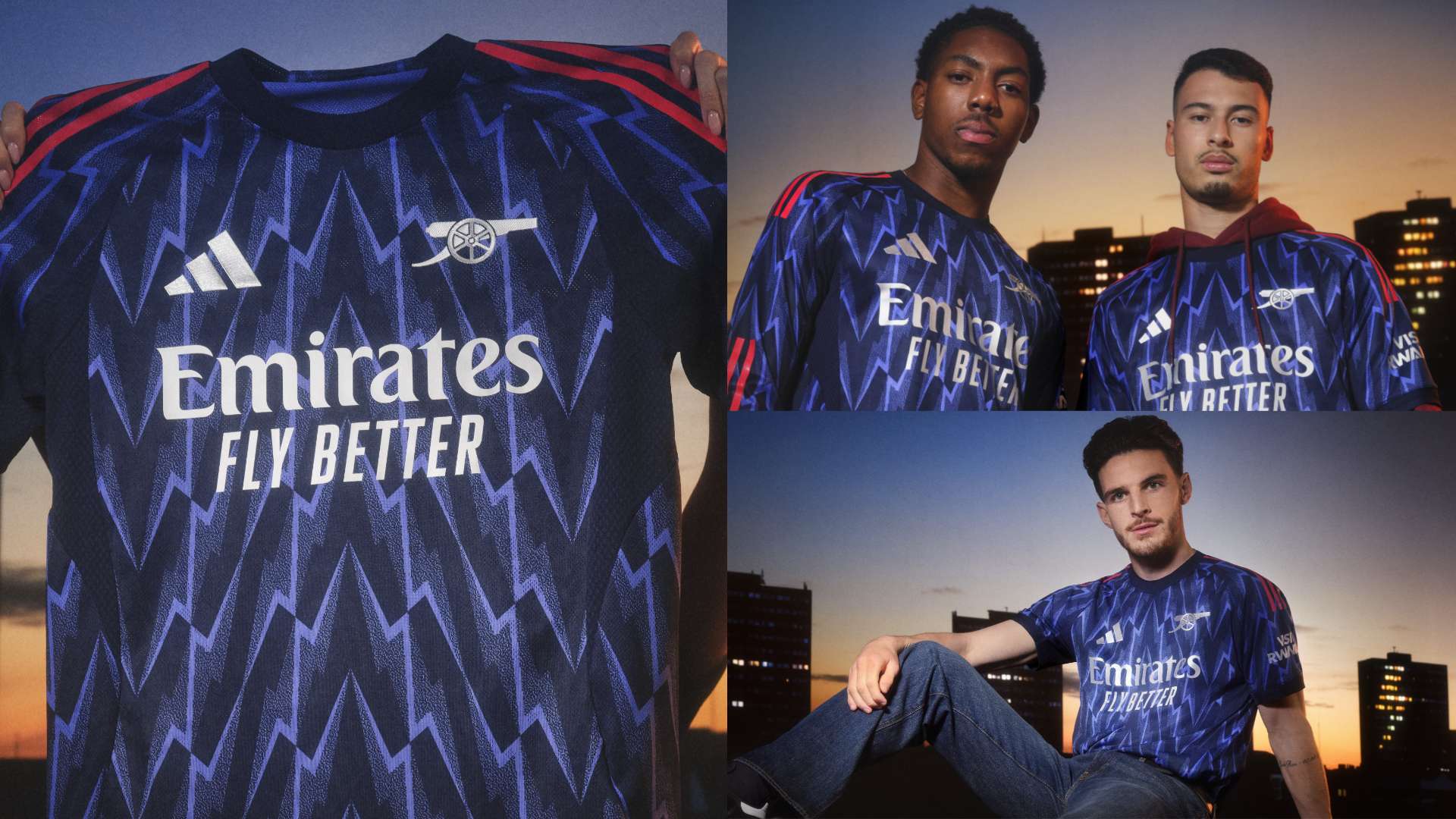 Arsenal throw it back to the 90s with new 'lightning bolt' away kit  