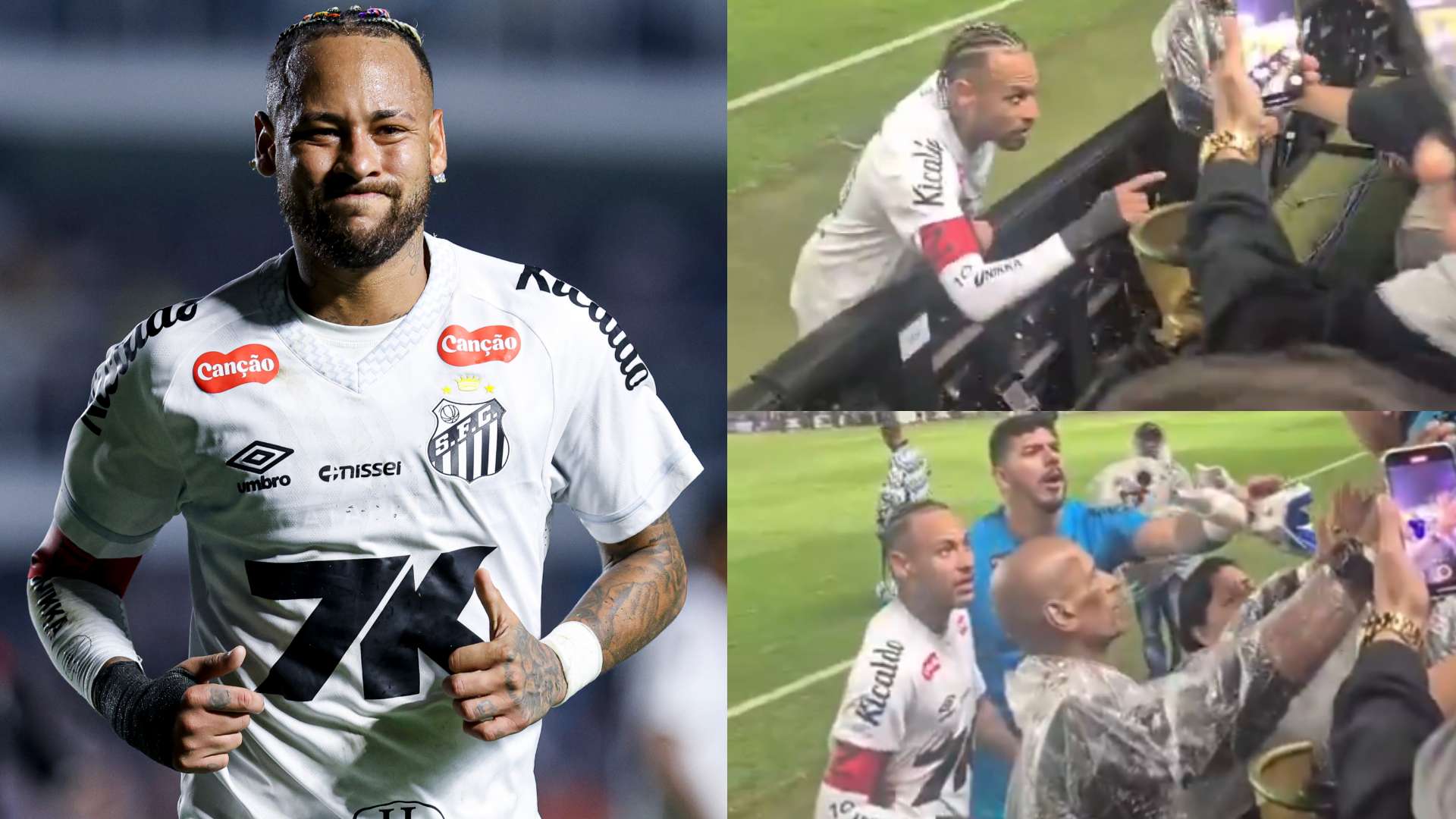 Neymar speaks out after angry clash with fan during Santos loss  