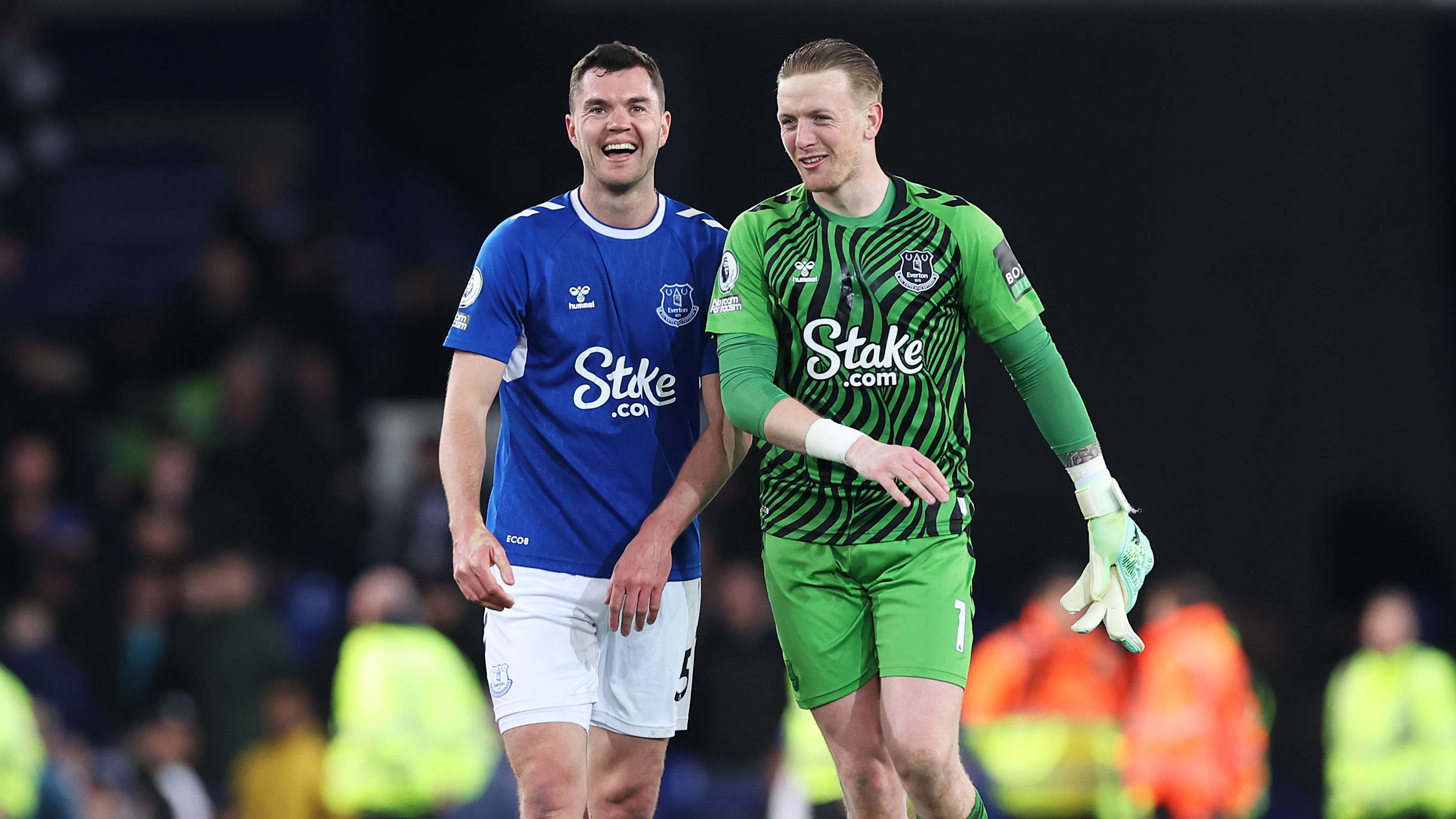 Everton's Pickford and Keane enjoy trip to Yankee Stadium  