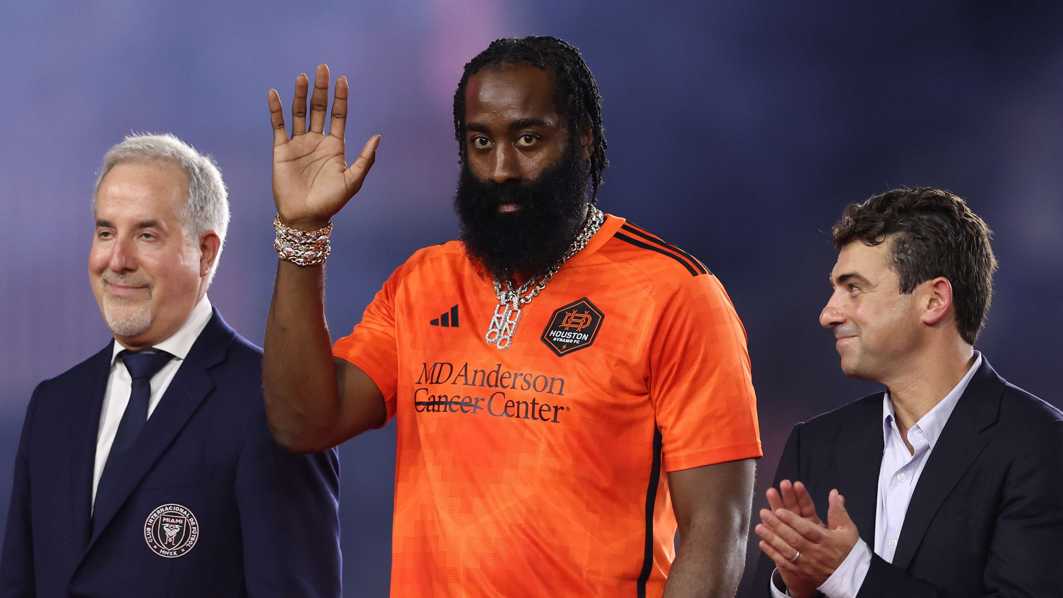 NBA star Harden gifts signature shoes to Houston Dynamo squad  