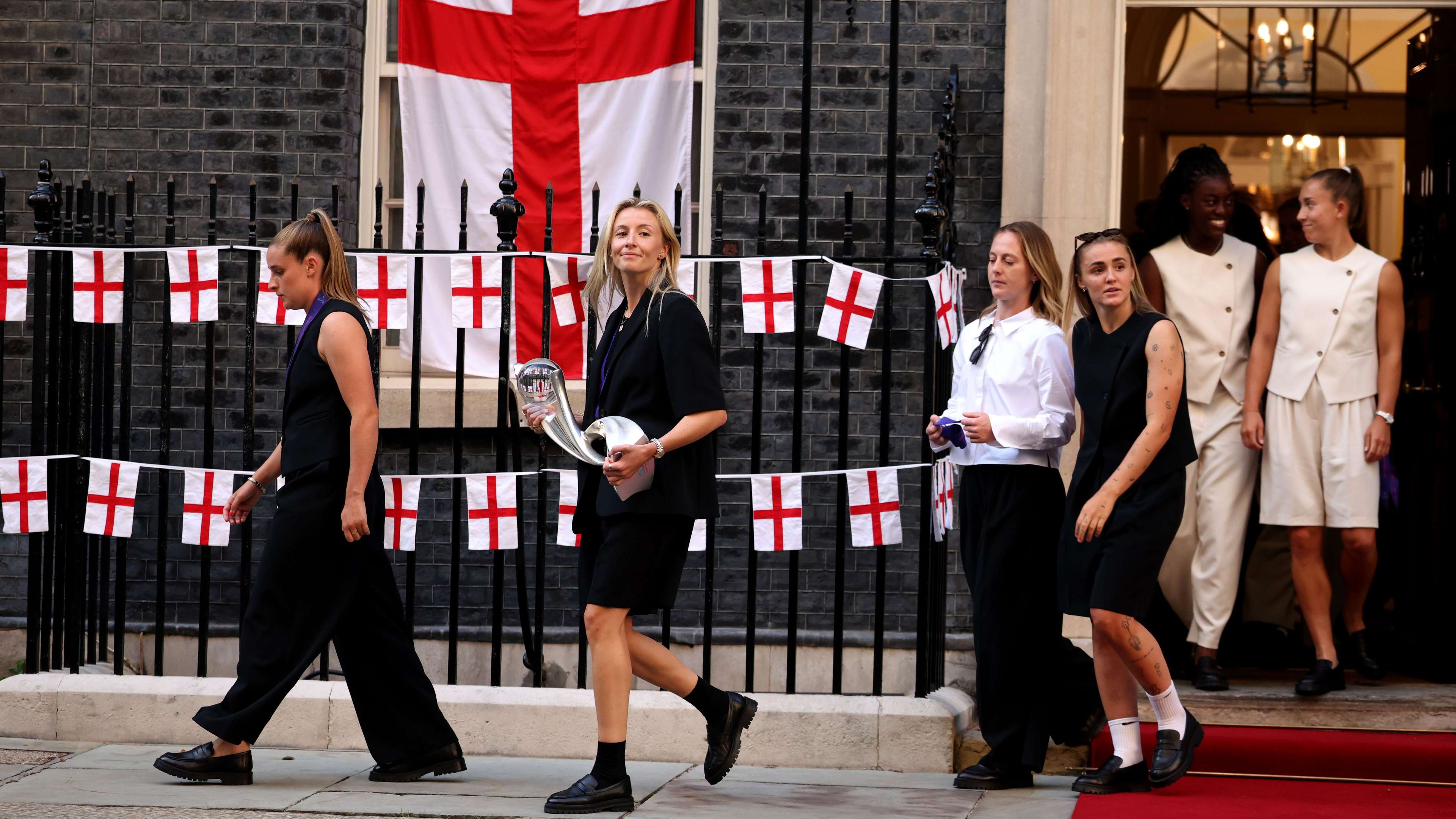 Lionesses enjoy Downing Street reception after Euro 2025 heroics  
