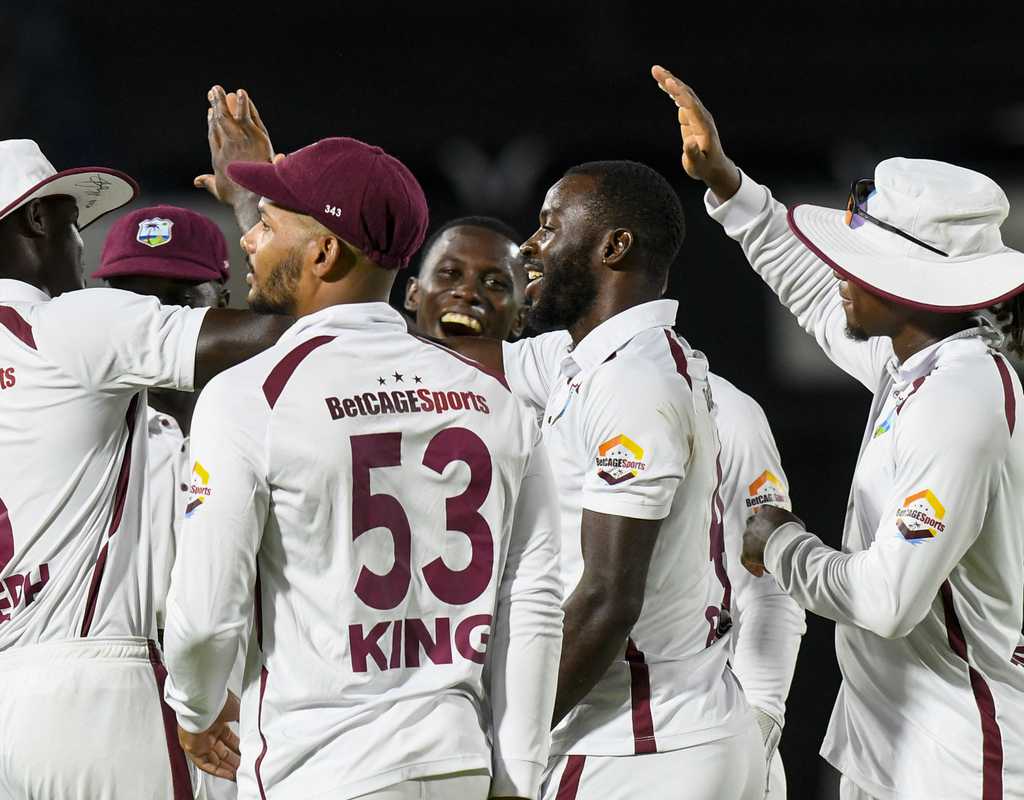 WI bowlers make merry under lights on Day 1 at Sabina Park  