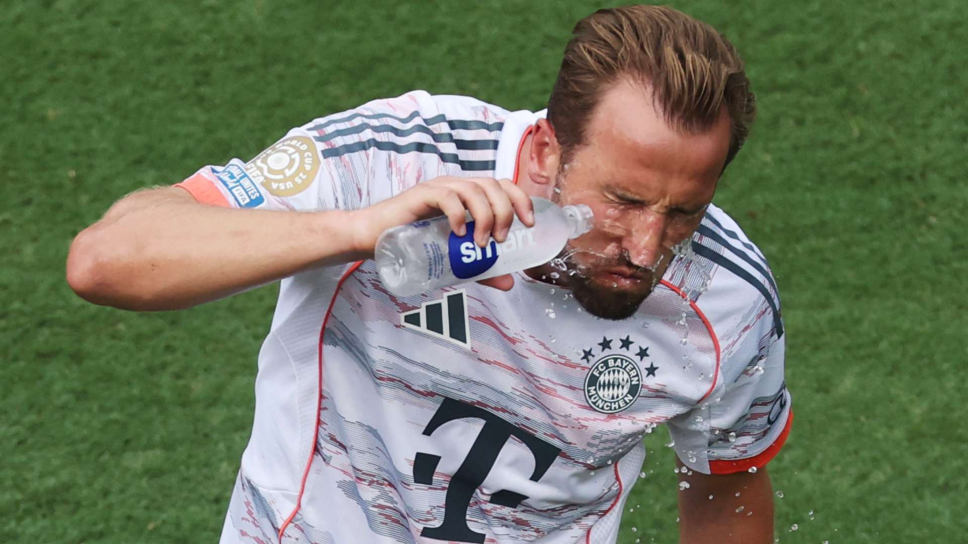 Kane gets drenched! Bayern star sends message after Lyon win   Kane gets drenched! Bayern star sends message after Lyon win
