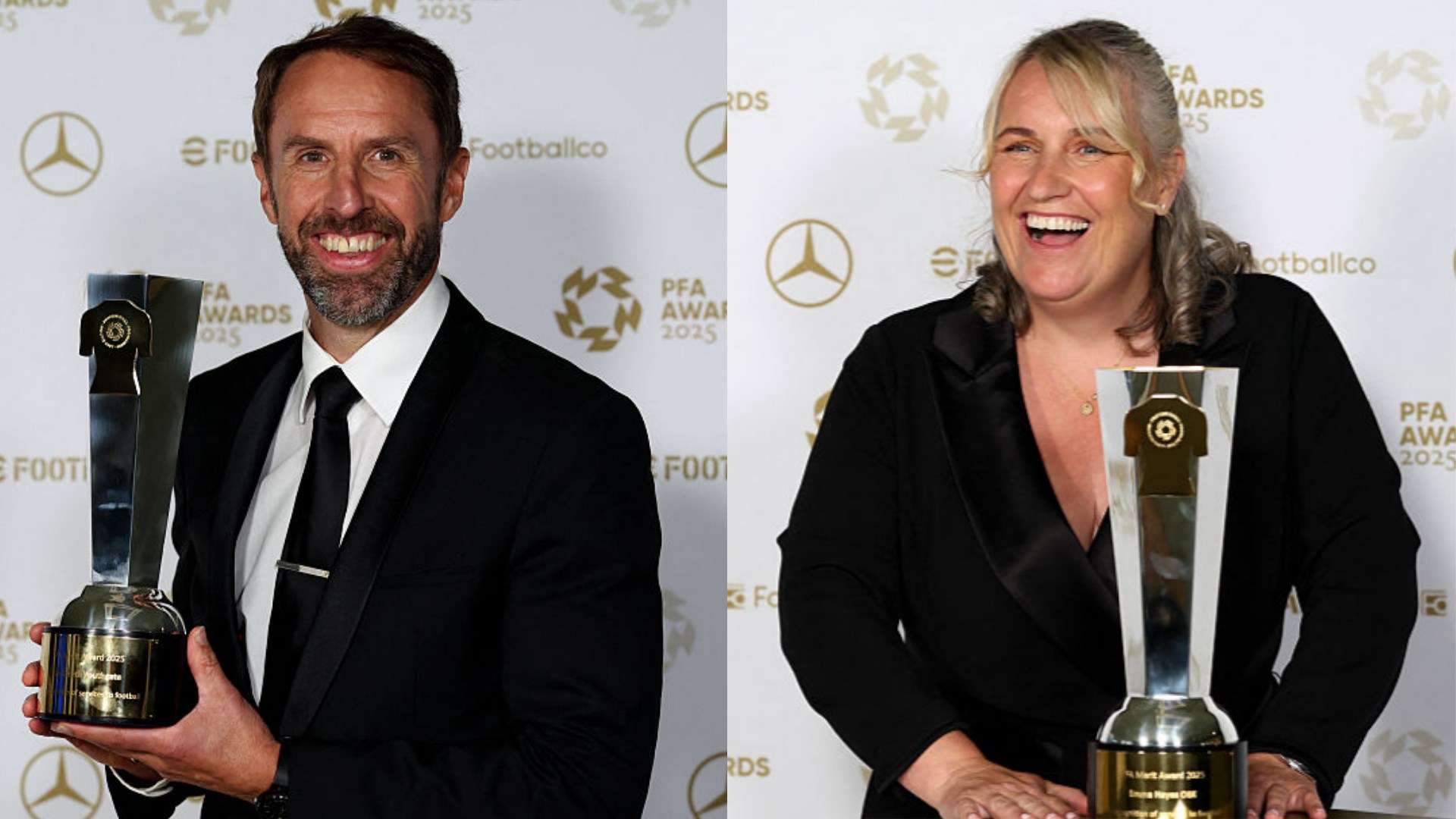 Ex-England boss Southgate & USWNT's Hayes honoured at PFA awards Ex-England boss Southgate & USWNT's Hayes honoured at PFA awards