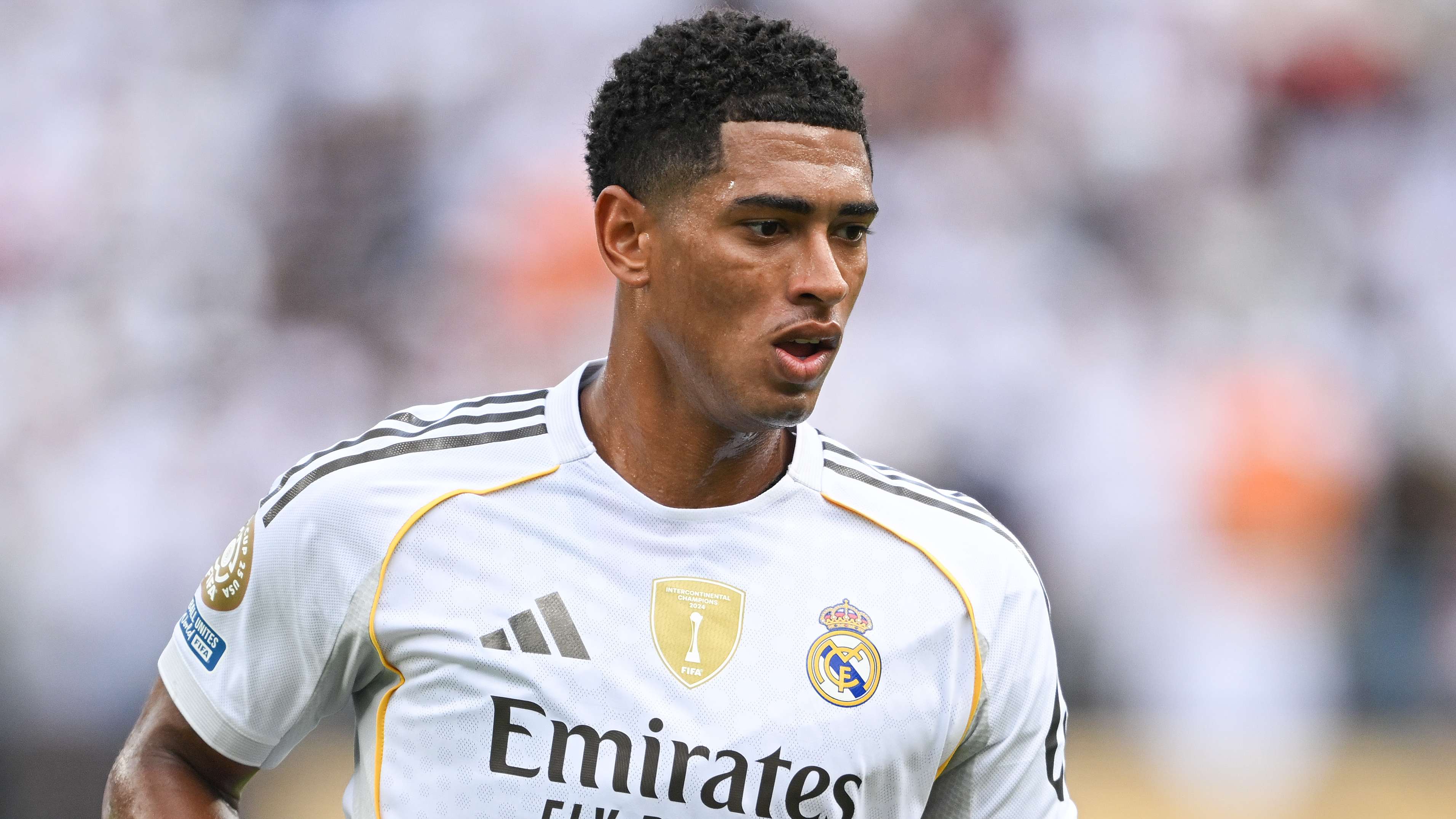 Bellingham strains as he shows off shoulder recovery exercises  