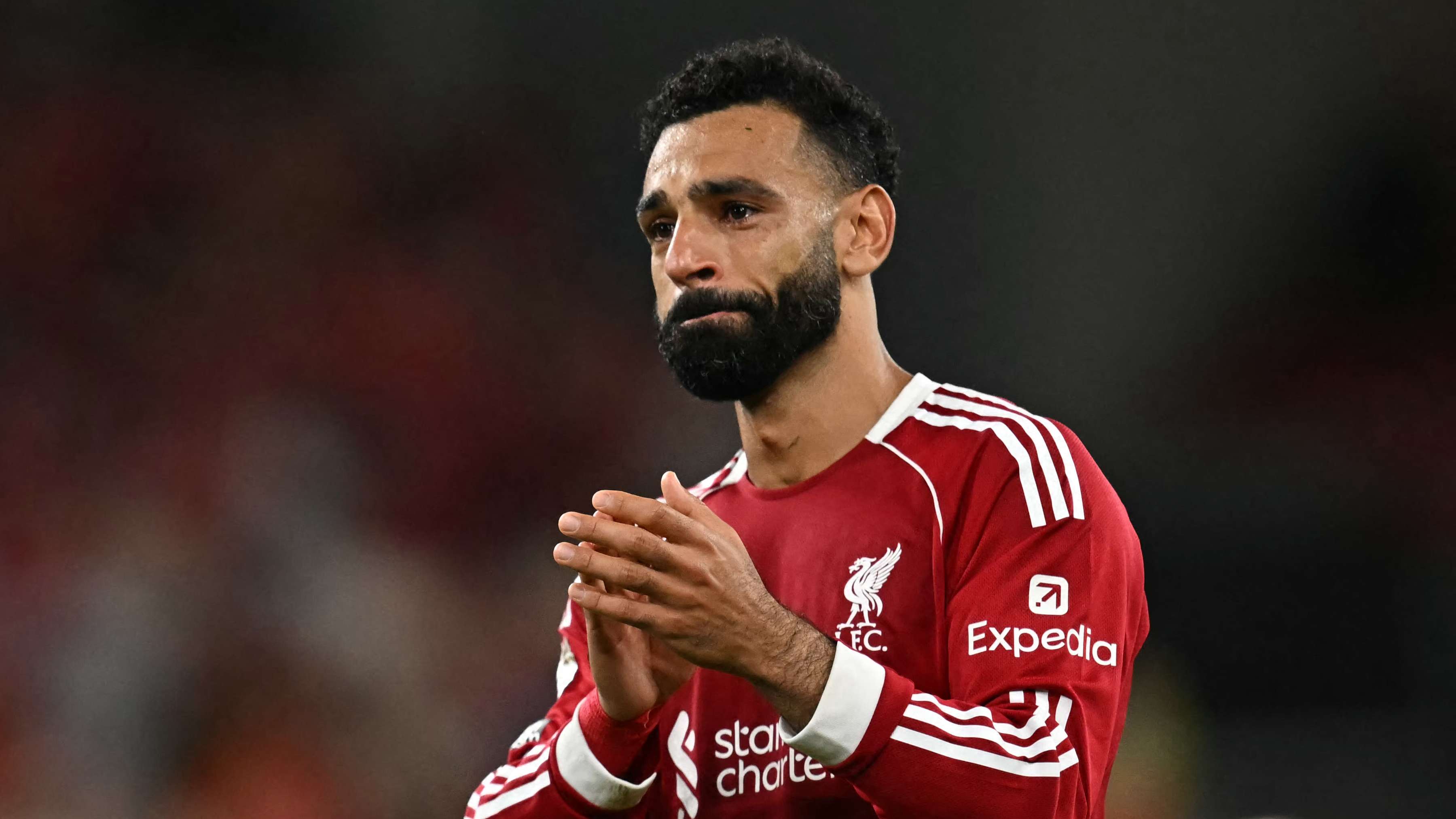 VIDEO: Liverpool star Salah moved to tears as Jota's chant rings out around Anfield  