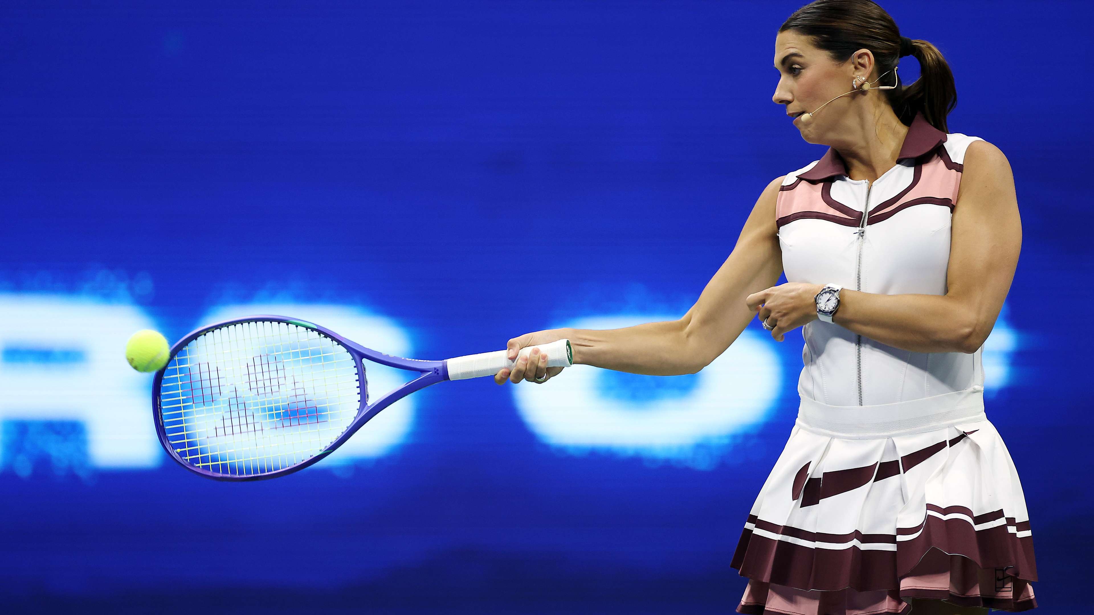 Morgan showcases tennis skills at Stars of the Open event  