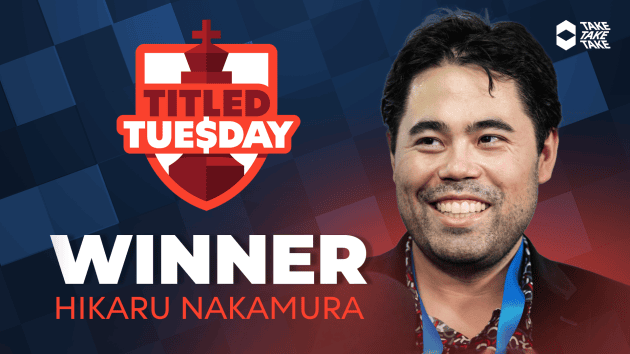 Nakamura Wins Titled Tuesday Drama-Free, Joins CCT Leaders  