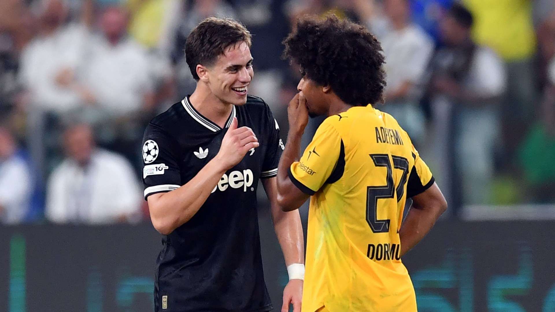 Adeyemi & Yildiz explain joke during Juve-Dortmund goal fest  