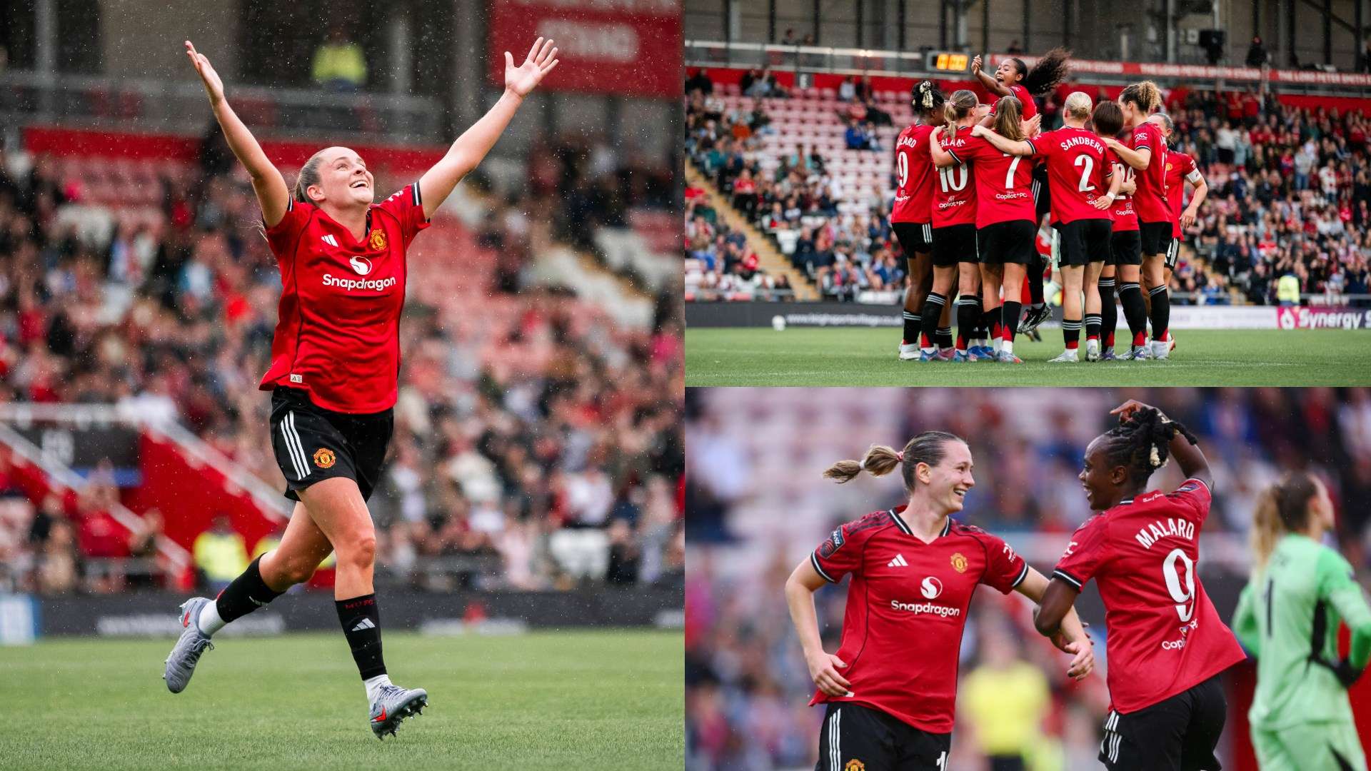 Man Utd fire WSL title warning after thumping Leicester  