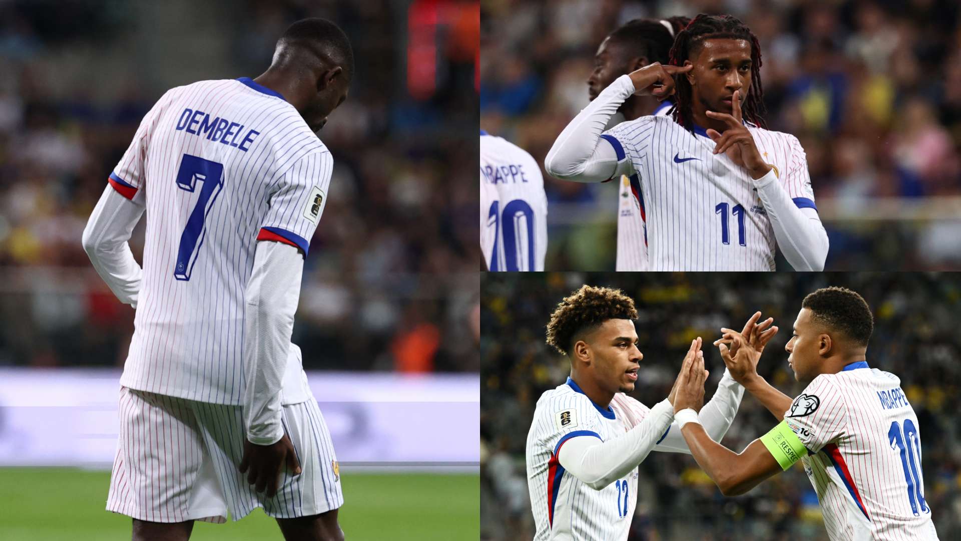 Ekitike makes France debut but Dembele hobbles off with injury  