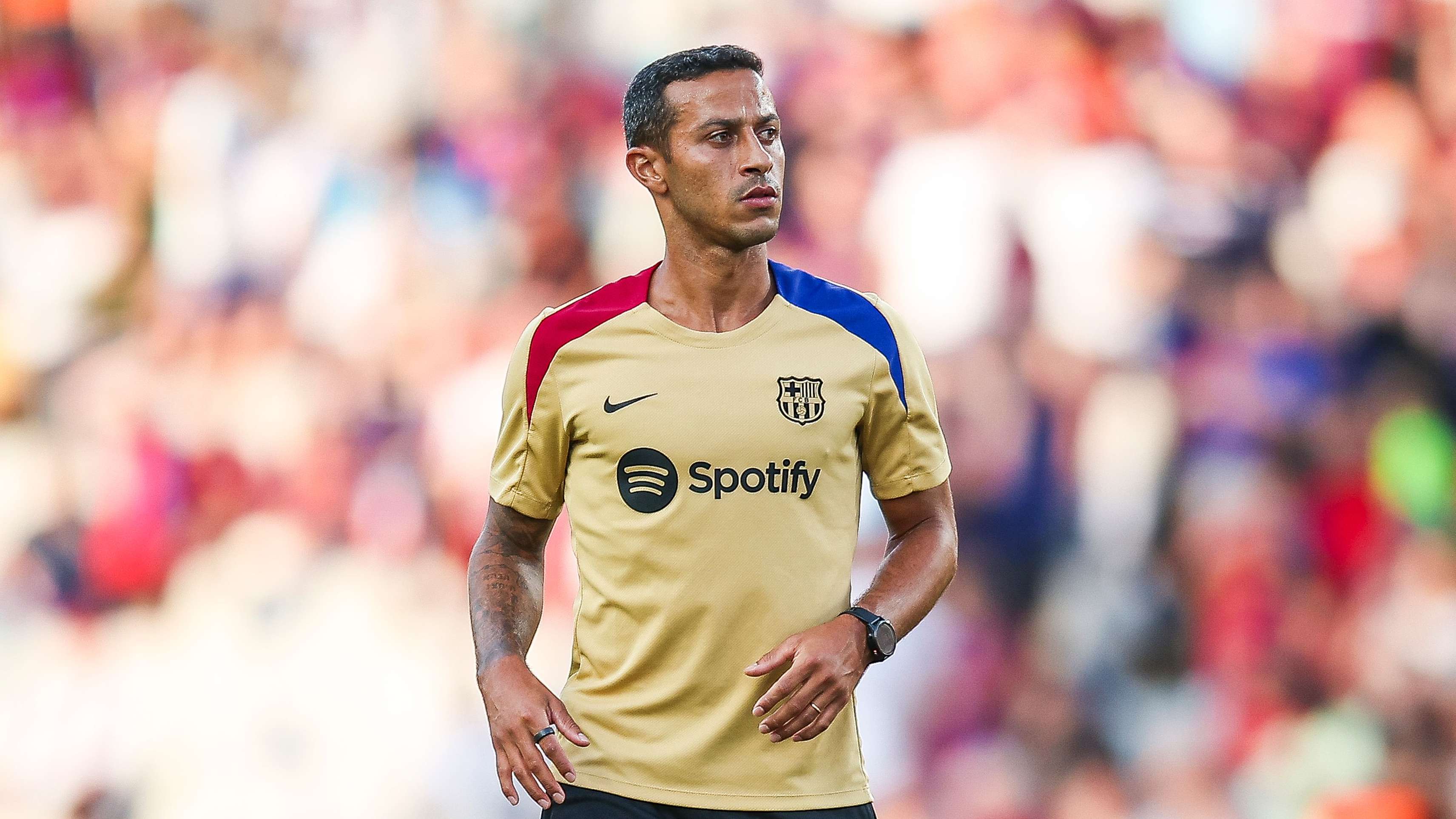 Thiago working with Rashford & Co on first day back at Barcelona  