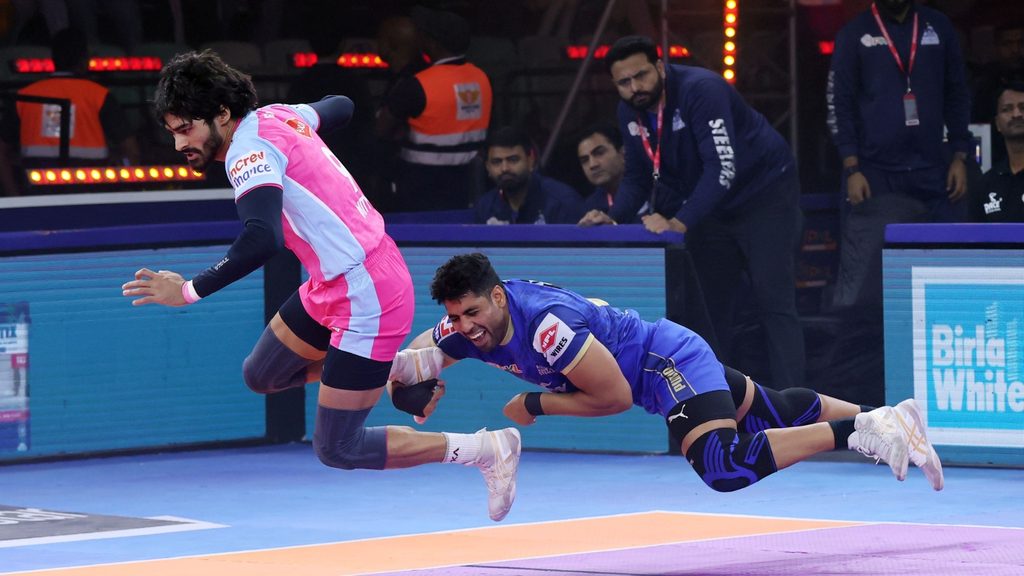 Aryan & Nitin shine as Jaipur Pink Panthers eliminate defending champions Haryana Steelers in tight Play-in 1   Aryan & Nitin shine as Jaipur Pink Panthers eliminate defending champions Haryana Steelers in tight Play-in 1