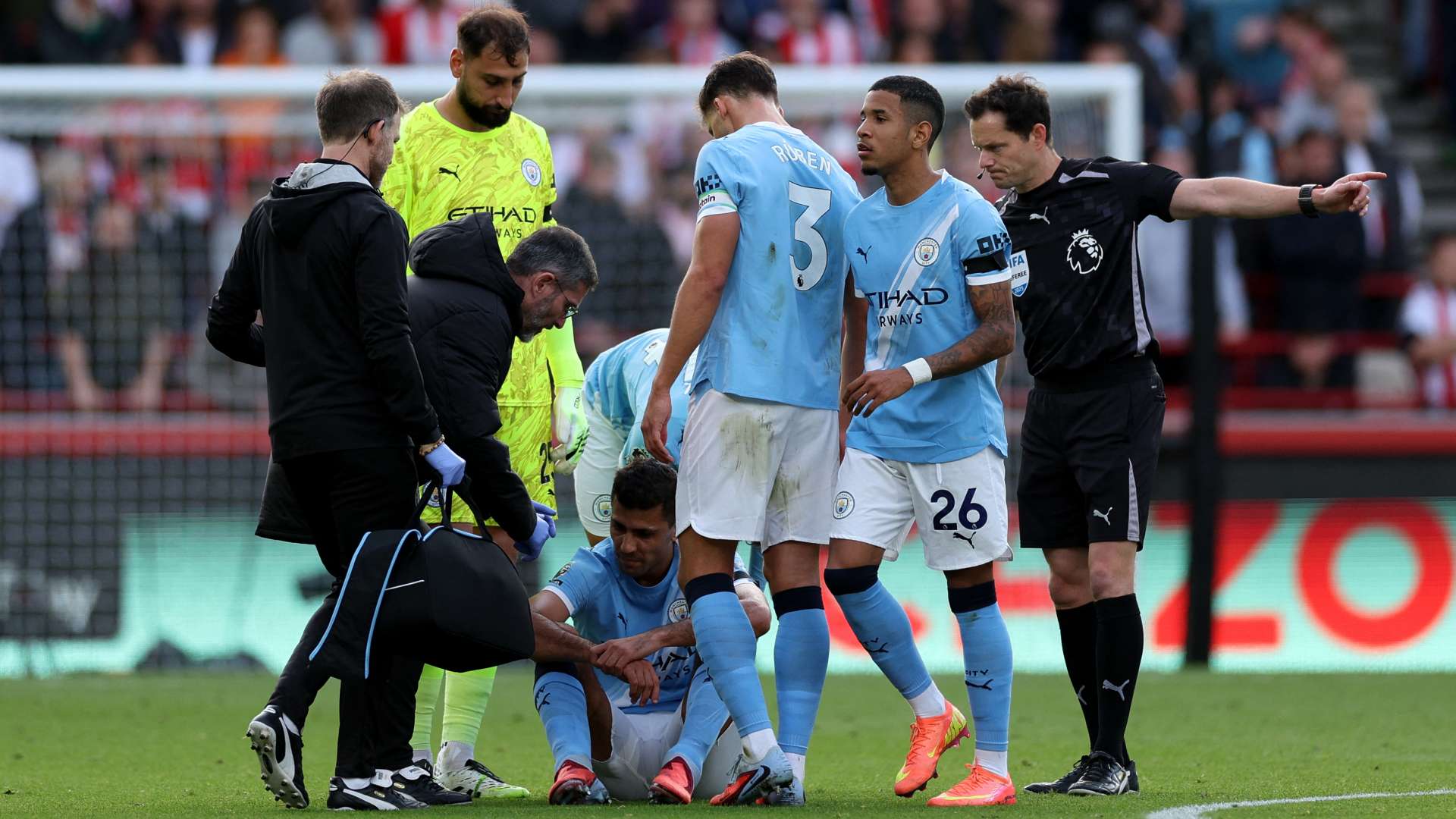 Rodri dealt ANOTHER injury blow! City midfielder forced off  
