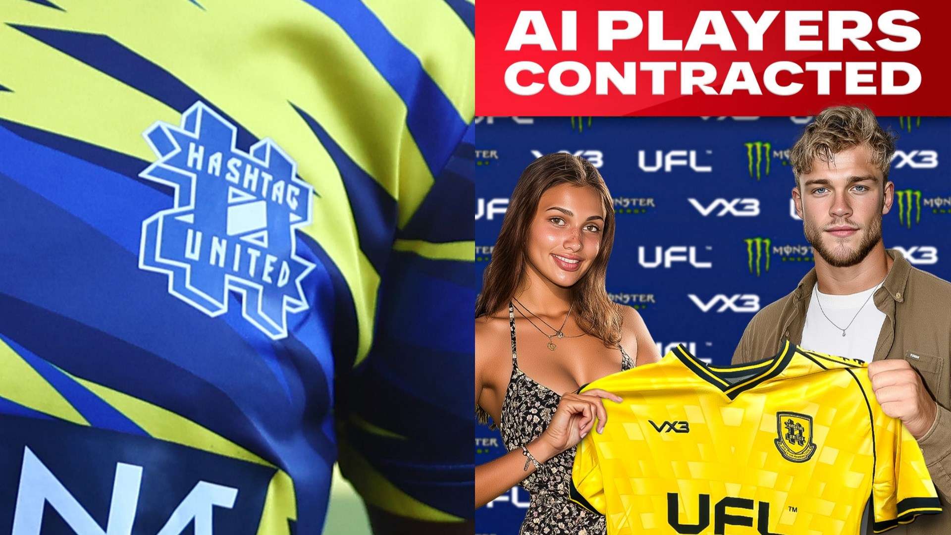 Hashtag United torn to shreds for double 'AI player' signing  