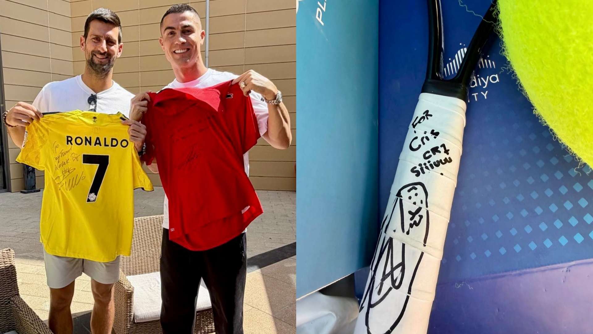 GOAT meeting! Ronaldo gifts Djokovic signed Al-Nassr jersey  