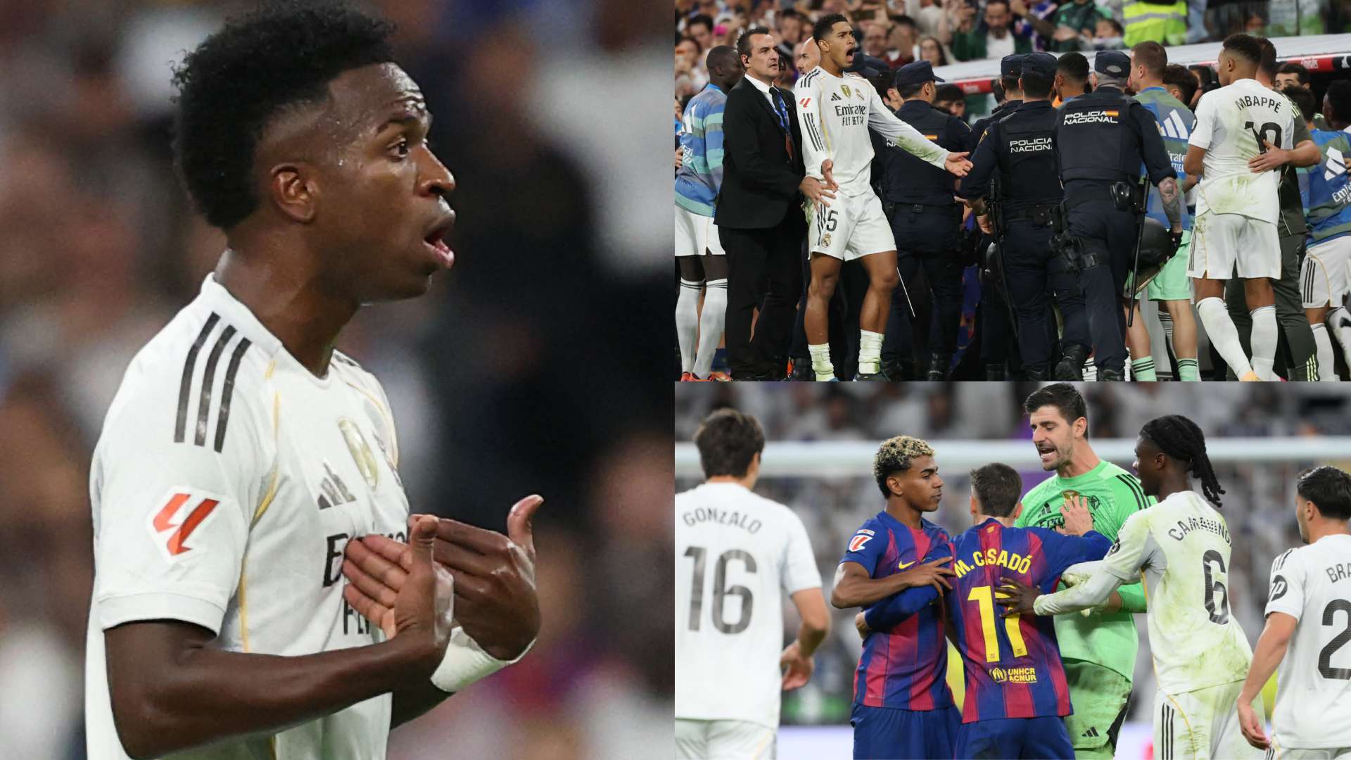 Clasico brawl! Vinicius loses his head & Courtois berates Yamal   Clasico brawl! Vinicius loses his head & Courtois berates Yamal